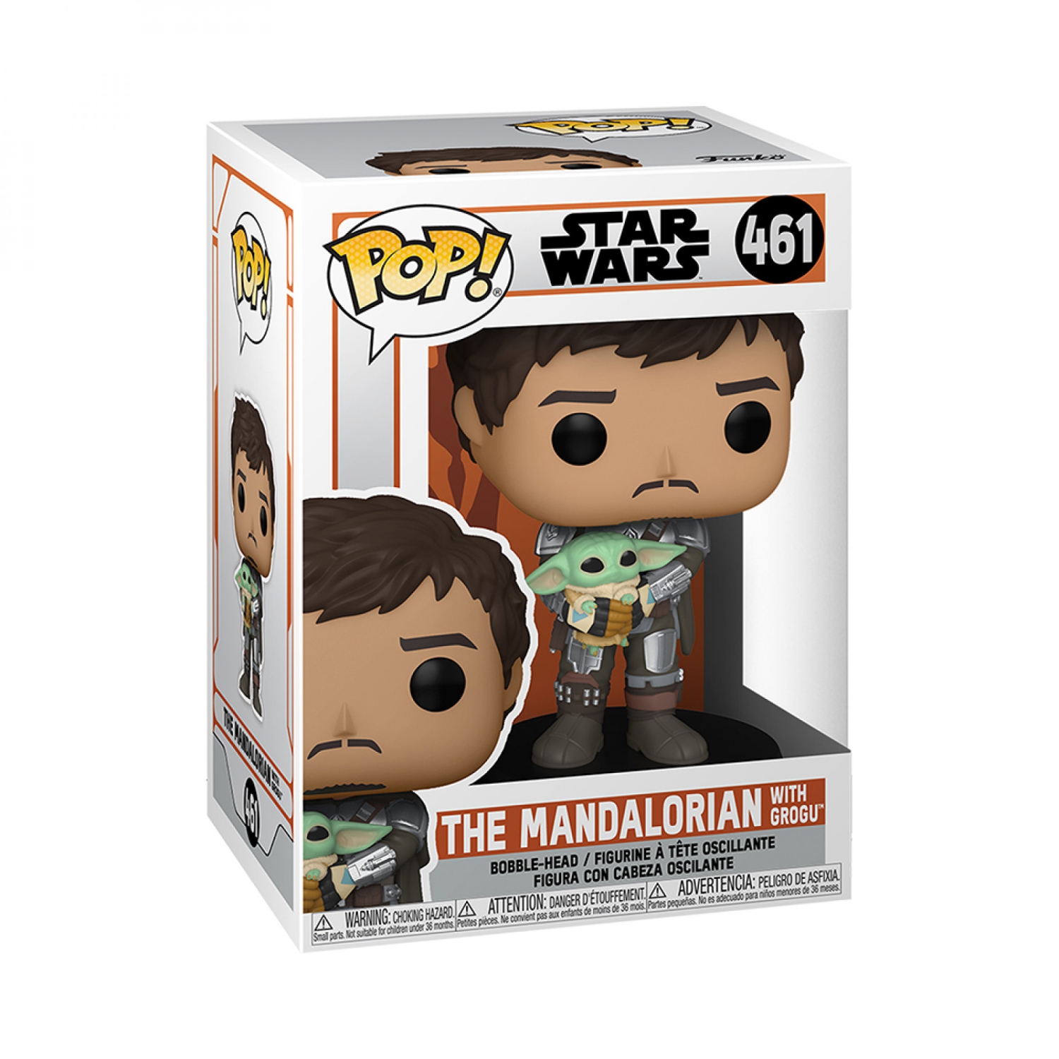 Figurine Pop! De Funko Star Wars : le Mandalorien avec Grogu