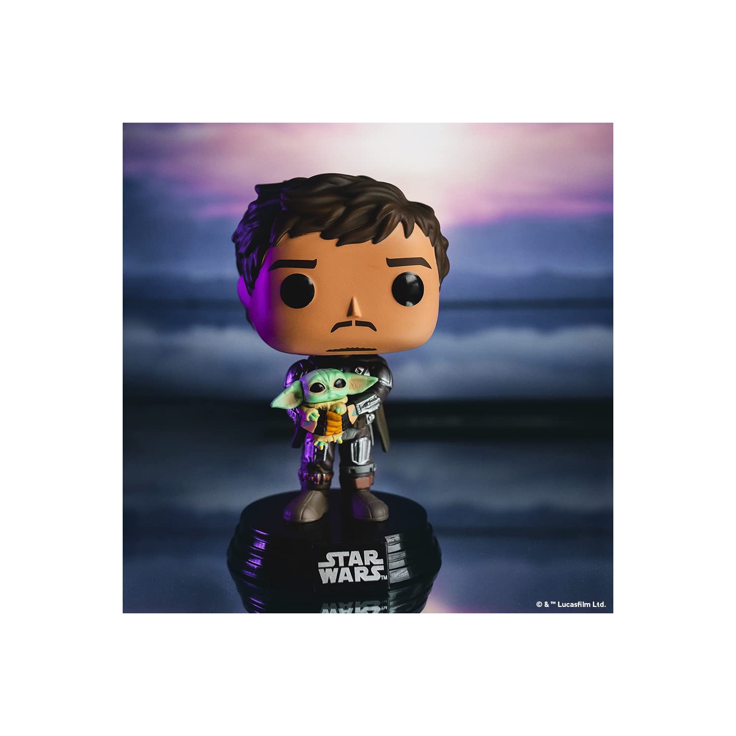 Figurine Pop! De Funko Star Wars : le Mandalorien avec Grogu