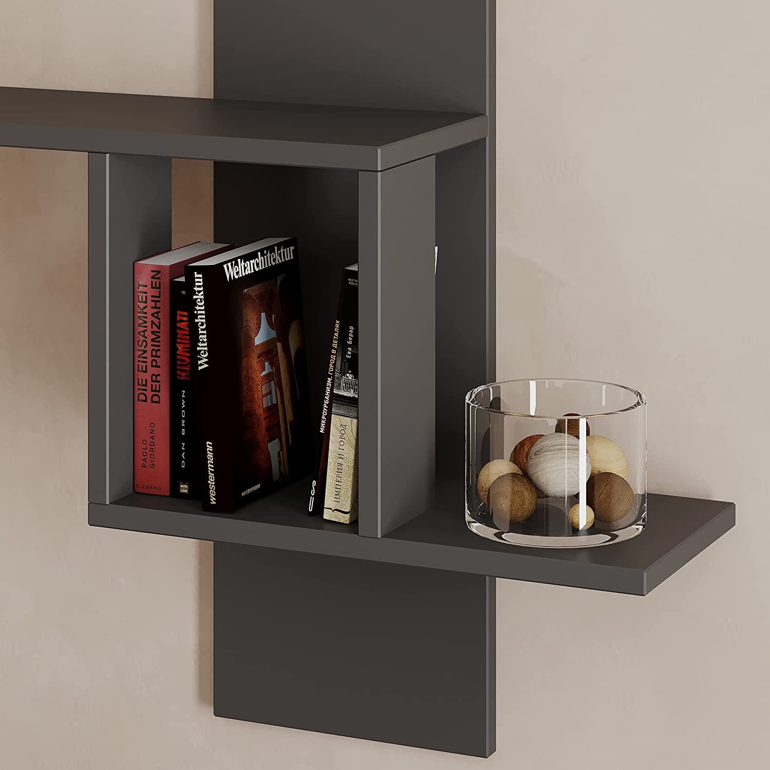 JV Home Mill Collection Modern Wall Shelf Decorative Floating