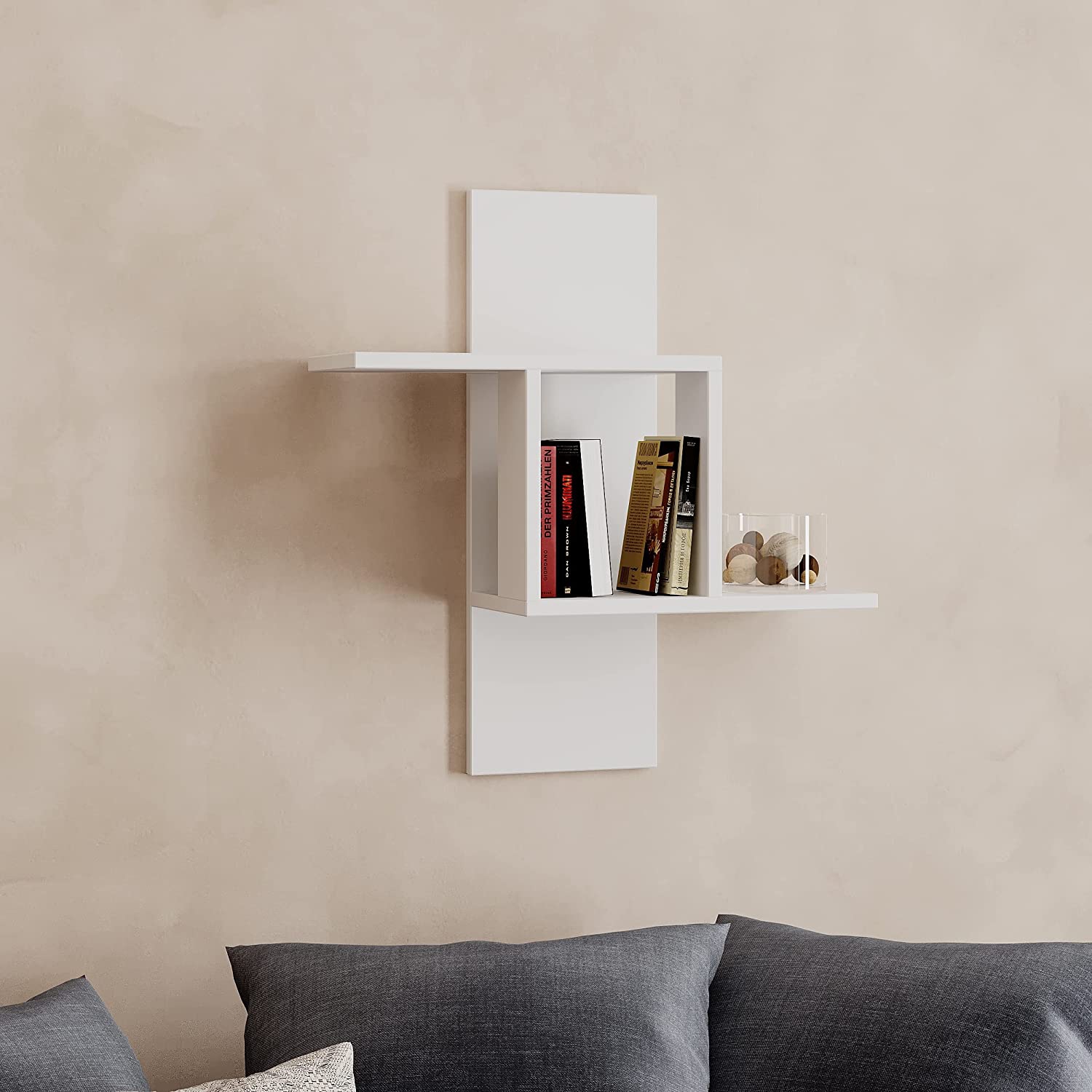 JV Home Mill Collection Modern Wall Shelf Decorative Floating