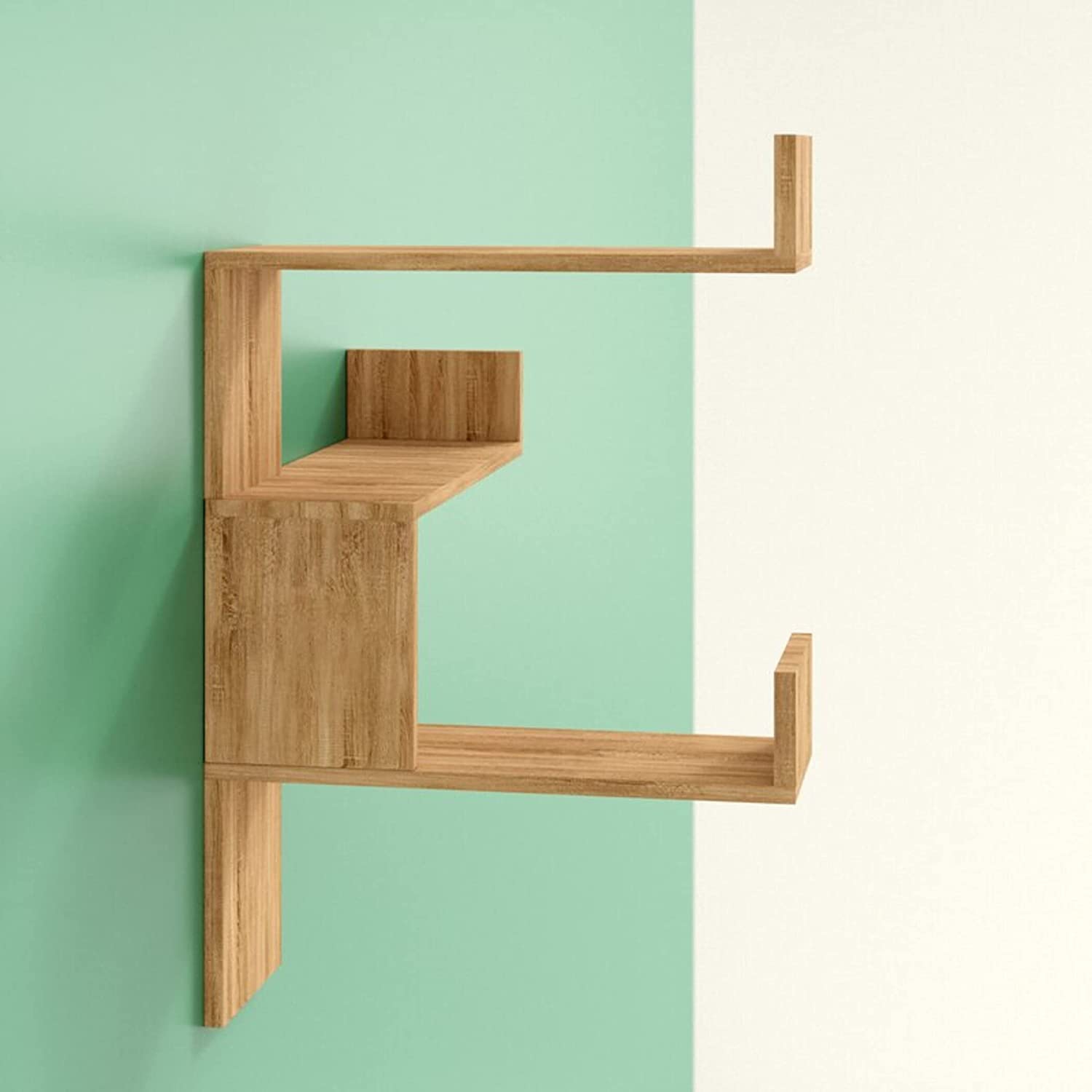 Home & Living Shelving Luksa Corner Bookcase Wall Mounted Stylish