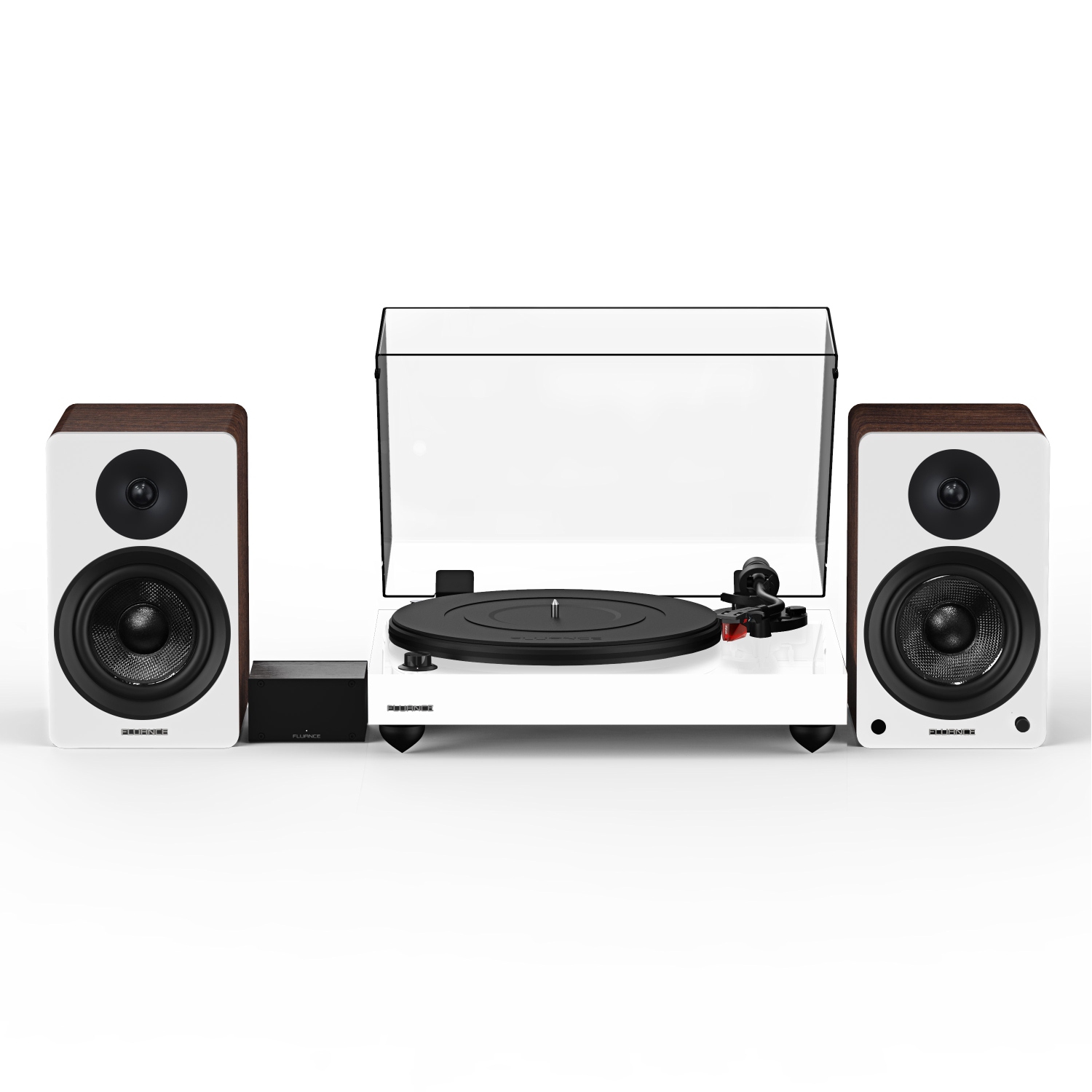 Fluance RT83 Reference High Fidelity Vinyl Turntable, PA10 Phono Preamp and Ai41 Powered 5" Stereo Bookshelf Speakers