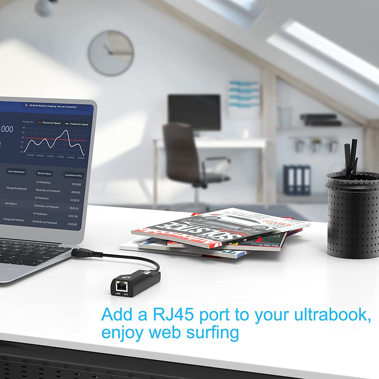 USB to Ethernet Adapter for Laptop PC Gigabit USB 3.0 to 10 100 1000 Mbps Network Adapter USB A to RJ45 Wired LAN Adapter Compatible with Windows