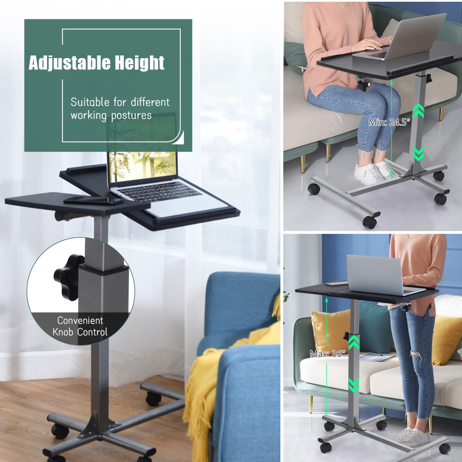 Table ajustable pour ordinateur portable