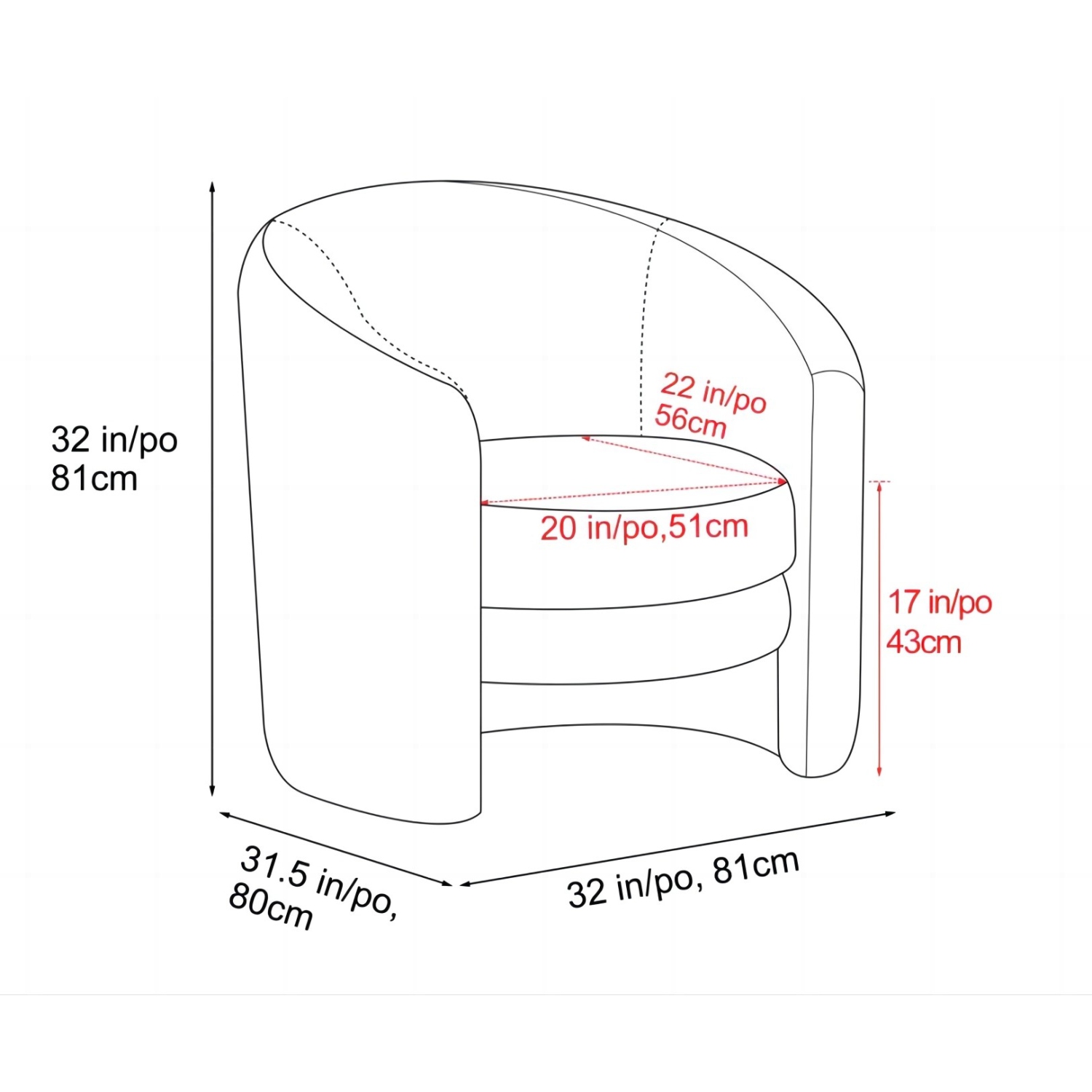 Fauteuil d'appoint Carla de Valencia