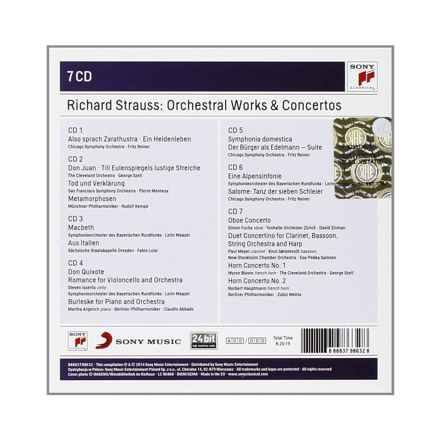 Richard Strauss : Orchestral Works un D concertos