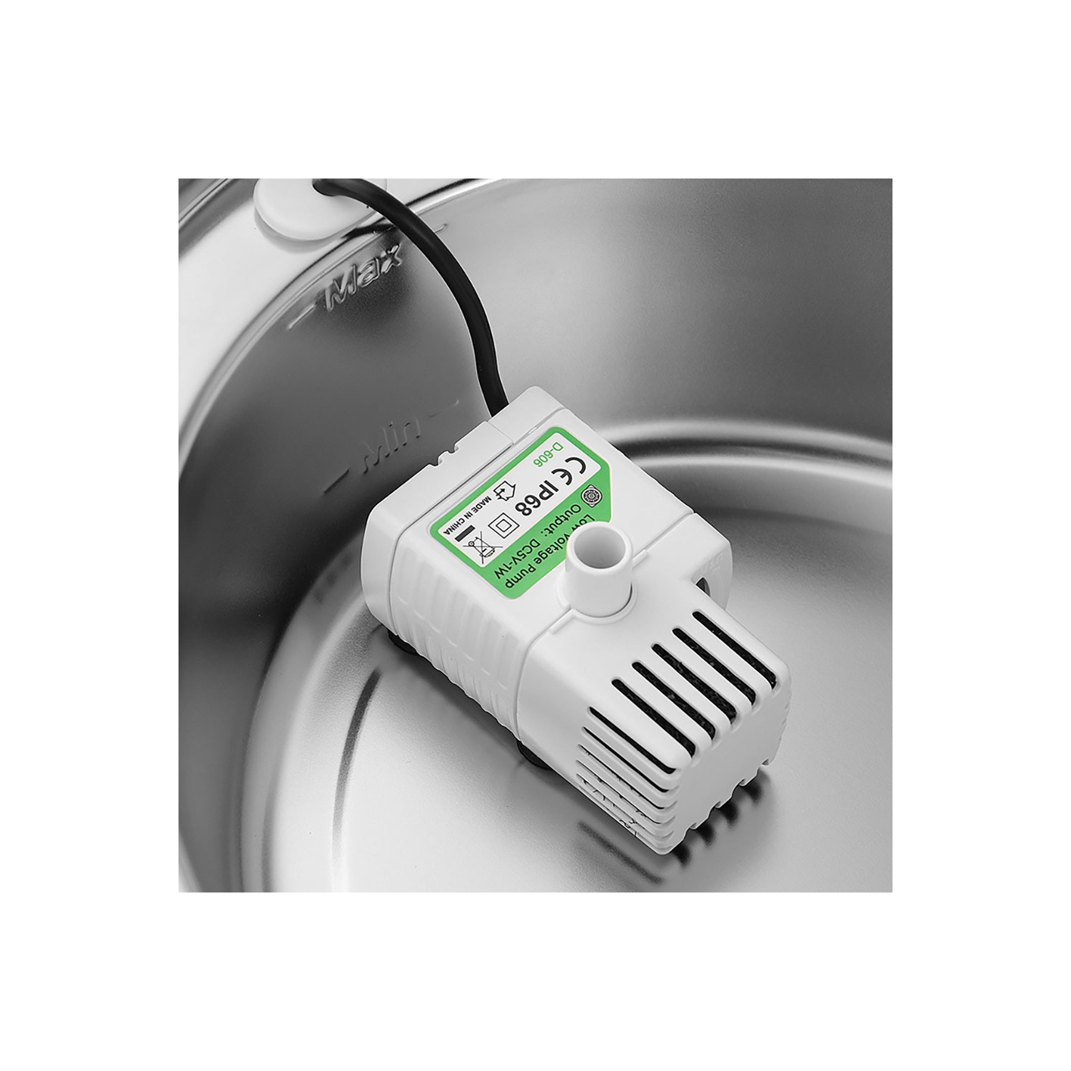 67oz/2L Stainless Steel Cat Water Fountain Adjustable Water Flow, Pet Super Quiet Automatic Pet Water Drinking Fountain