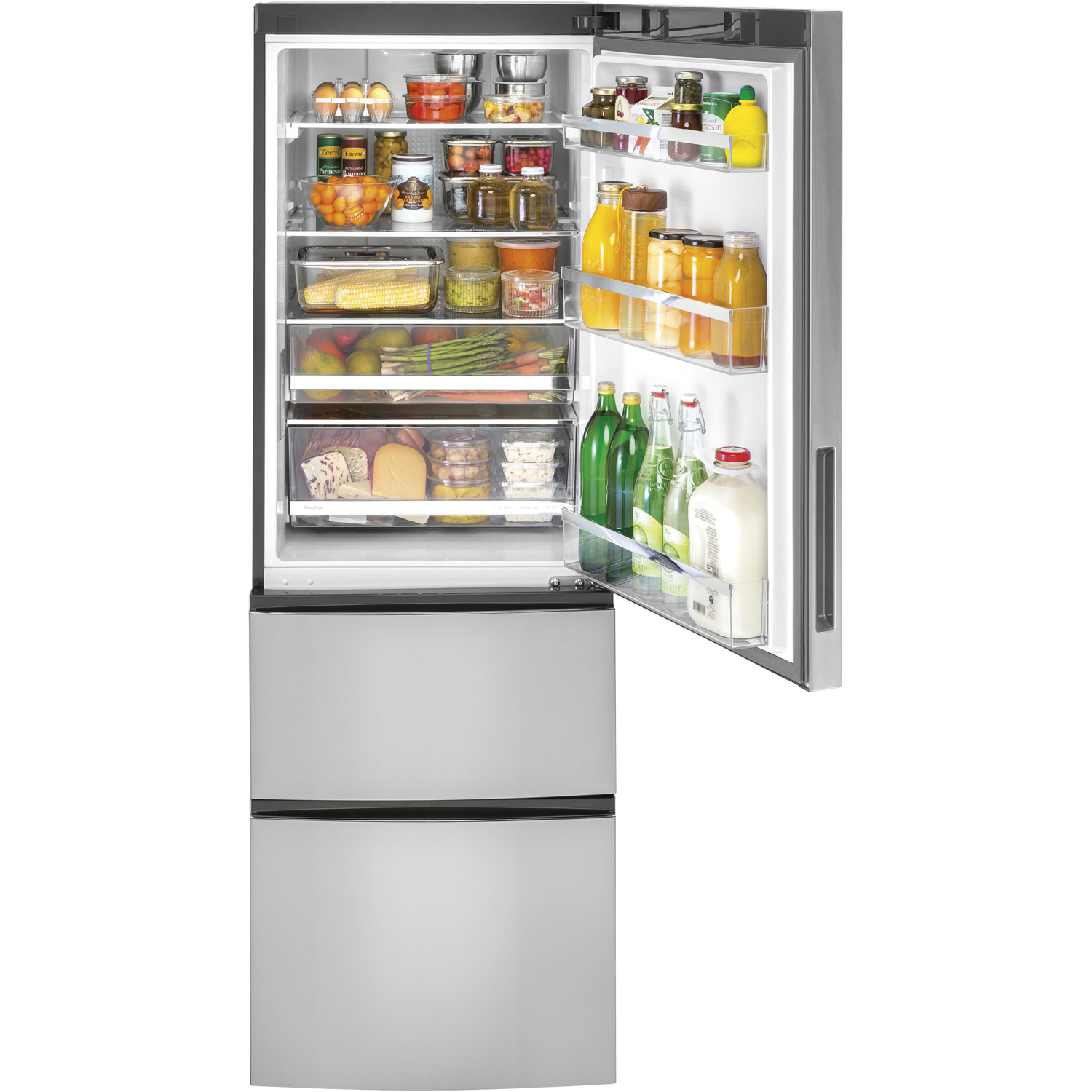 GE 24" 11.9 Cu. Ft. Bottom Freezer Refrigerator - Stainless Steel