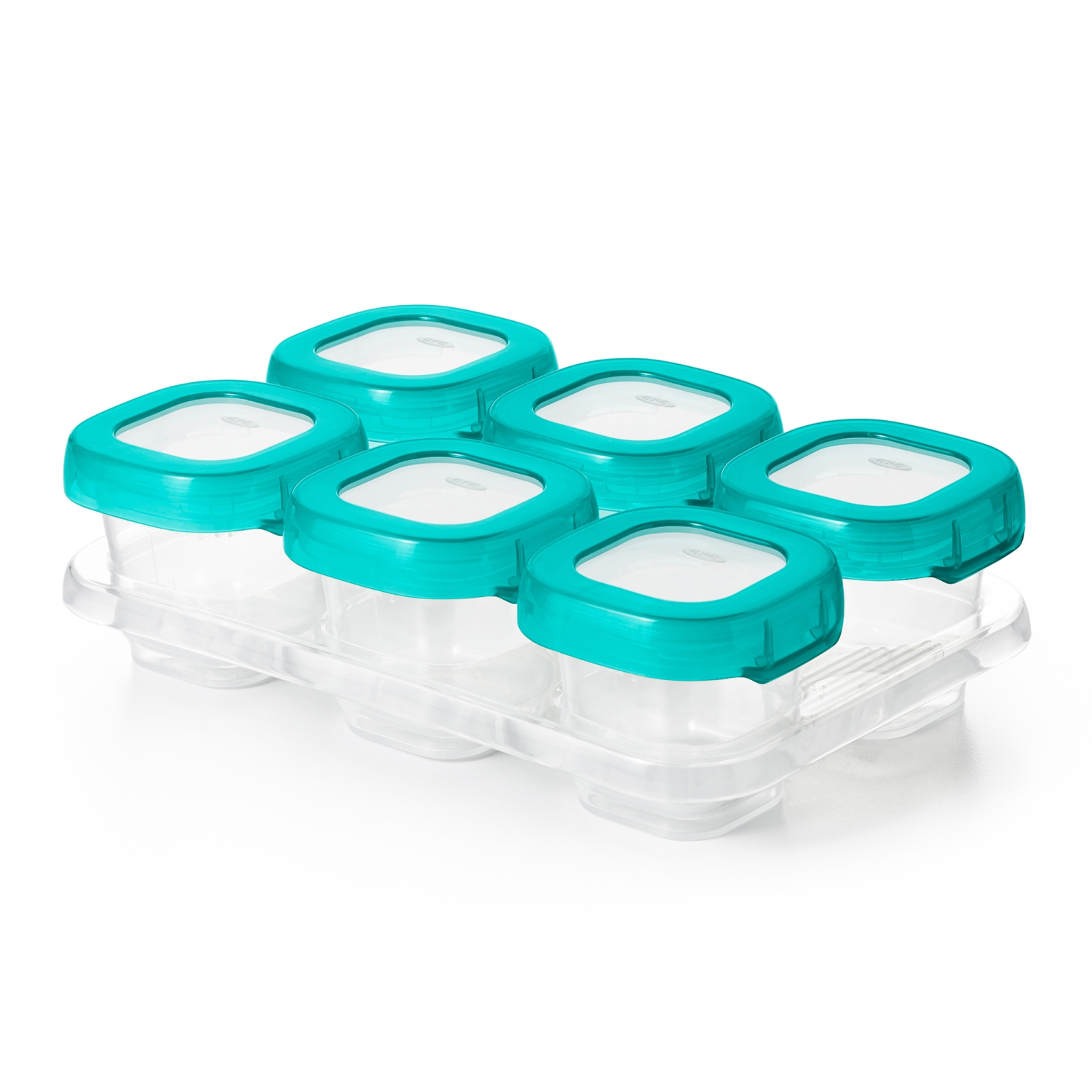 Lot de 6 blocs de conservation d'aliments pour b&eacute;b&eacute;s de OXO Tot - Sarcelle