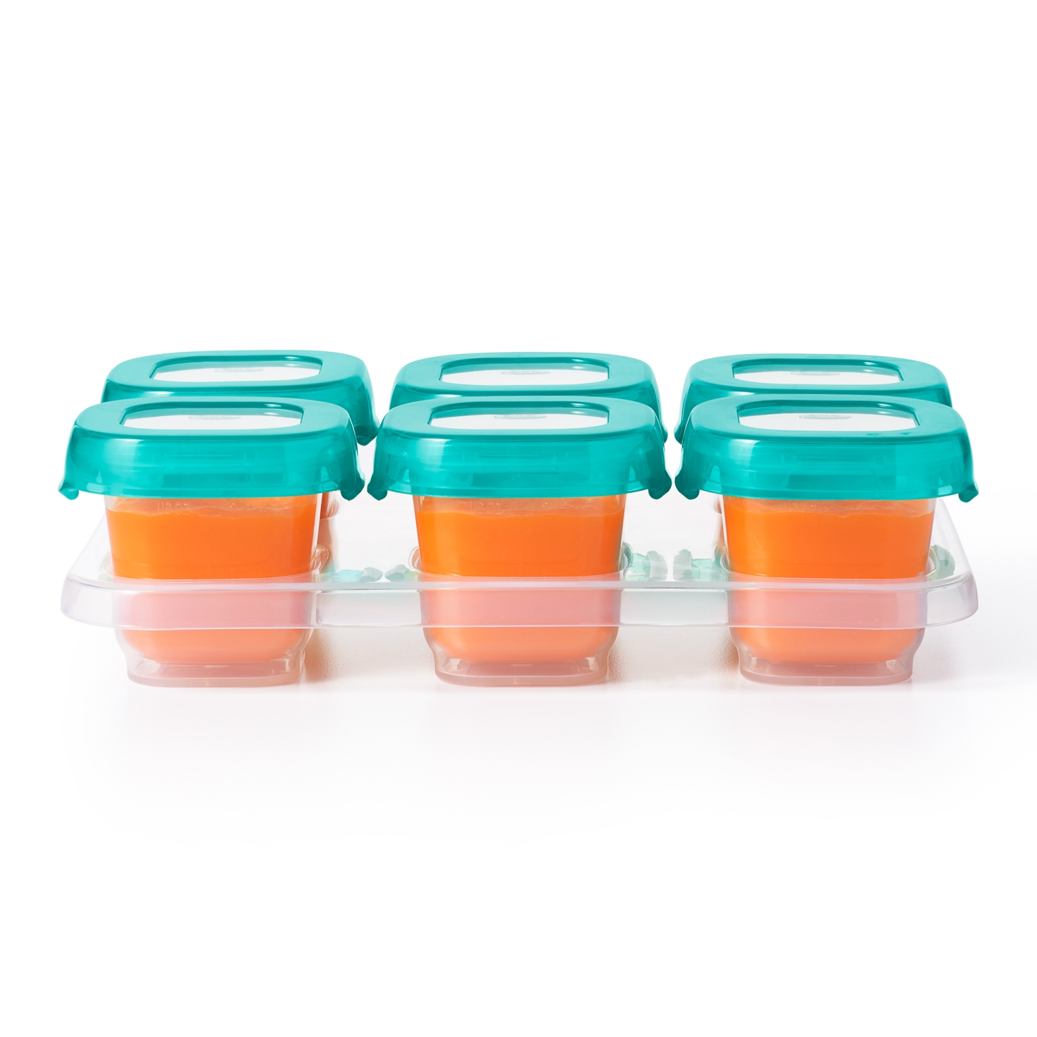 Lot de 6 blocs de conservation d'aliments pour b&eacute;b&eacute;s de OXO Tot - Sarcelle