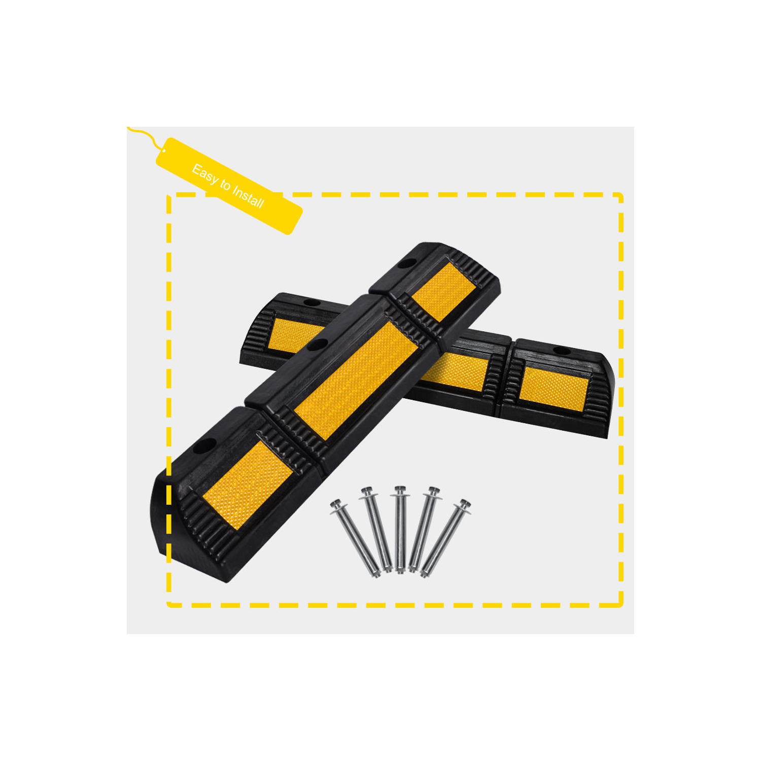 Paquet de 2 bouchons de roue en caoutchouc de 600 mm avec grande capacité de charge - PrimeCables®