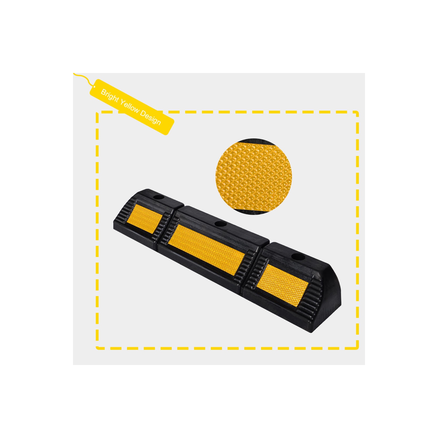 Paquet de 2 bouchons de roue en caoutchouc de 600 mm avec grande capacité de charge - PrimeCables®