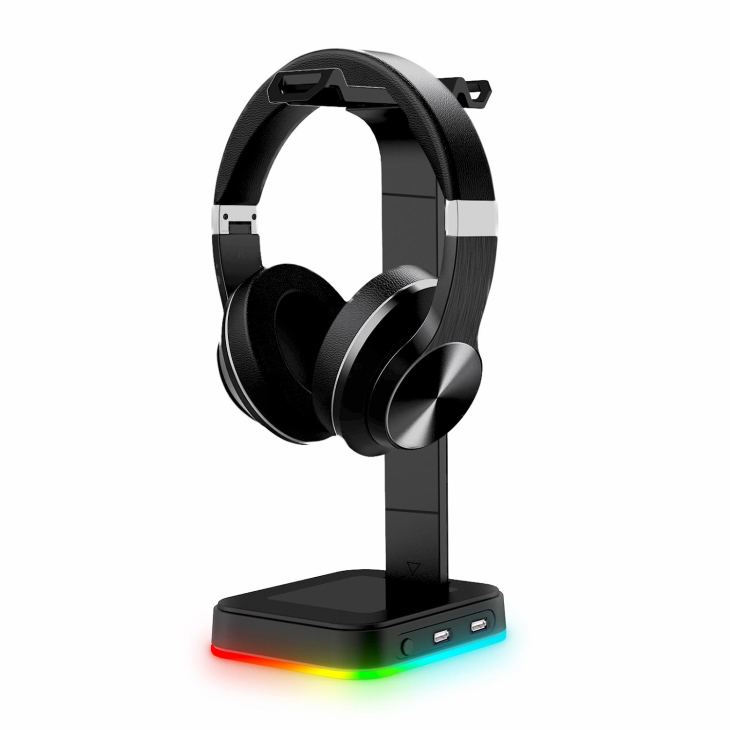 RGB Headphone Holder Gaming Bracket with USB Ports Game Headset Display Stand With RGB lights to increases the atmosphere of the game - PrimeCables®