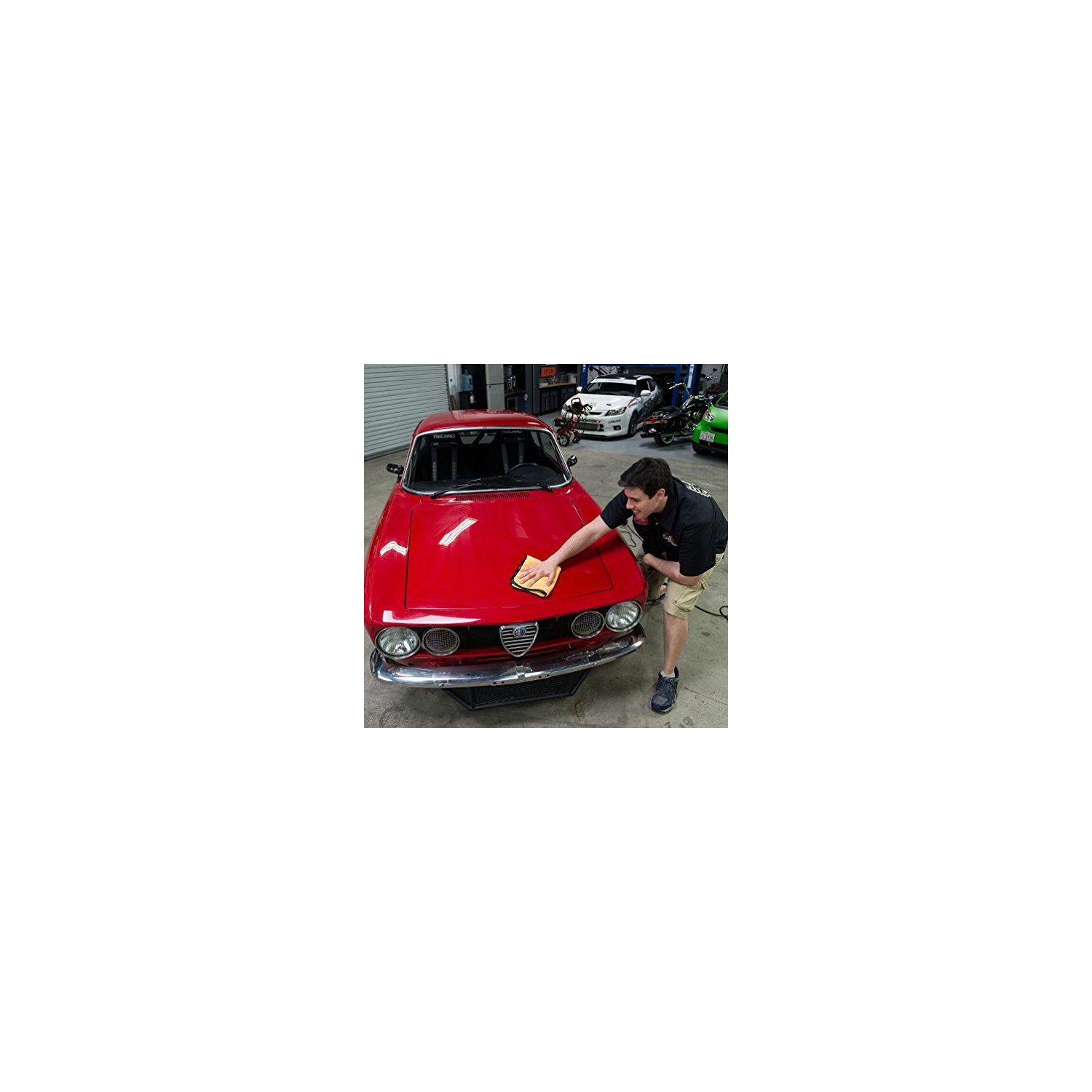 Chemical Guys MIC_805_3 - Monster Edgeless Microfiber Towel, Black 16" x 16"