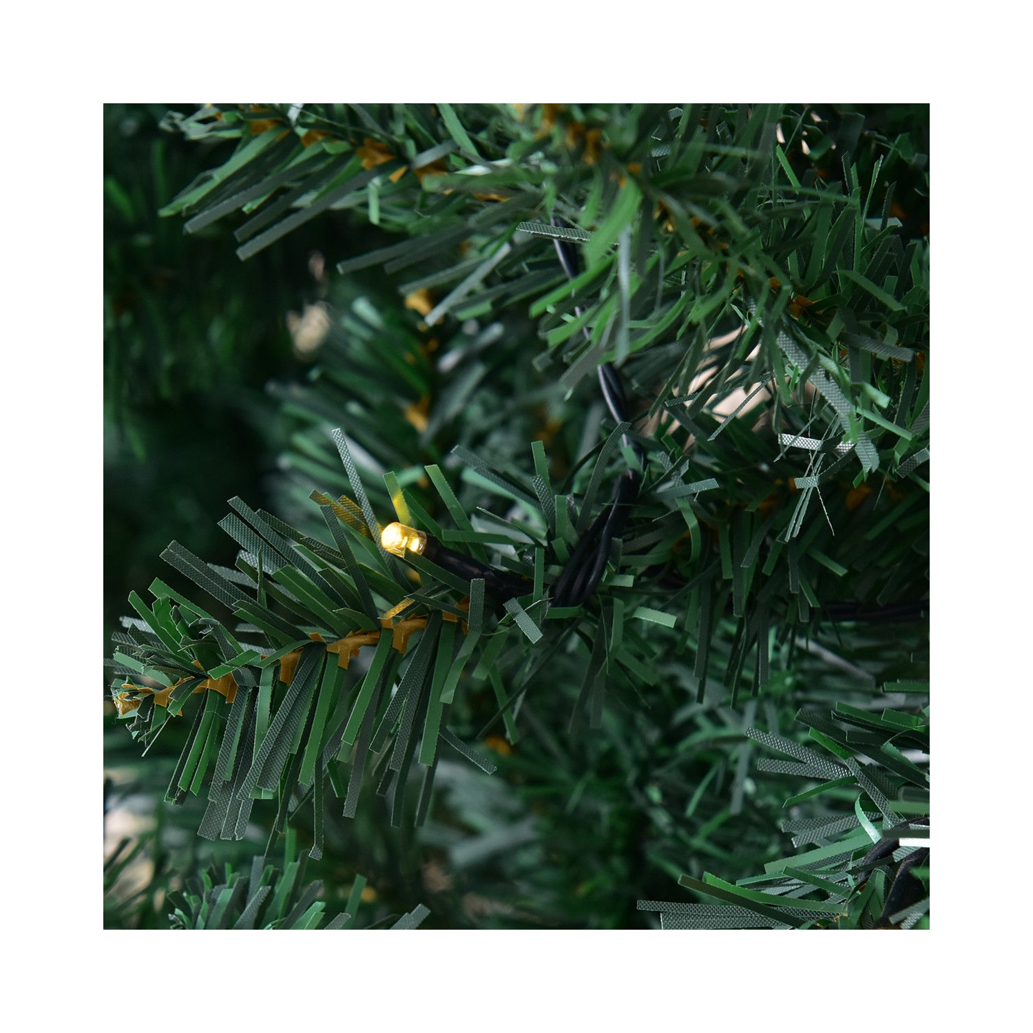 Topbuy 7.5' PVC Artificial Christmas Tree Pre-Lit 400 LED Lights W/ Metal Stand New