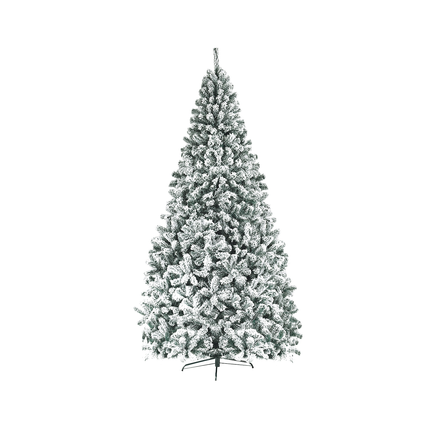 Topbuy 9ft Snow Flocked Christmas Tree 1498 Premium Hinged Tips Artificial Unlit Tree