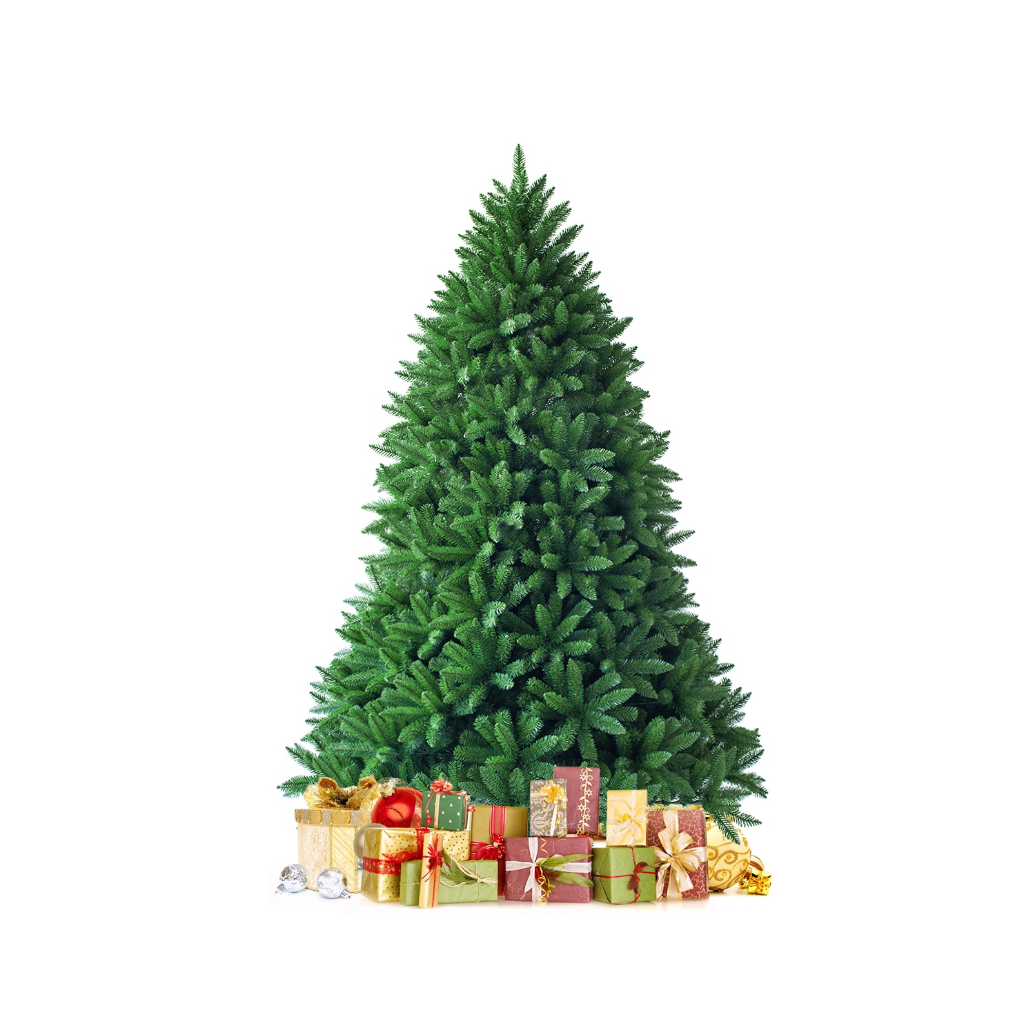 Topbuy 6' Artificial Green PVC Christmas Fir Tree w/ Metal Stand