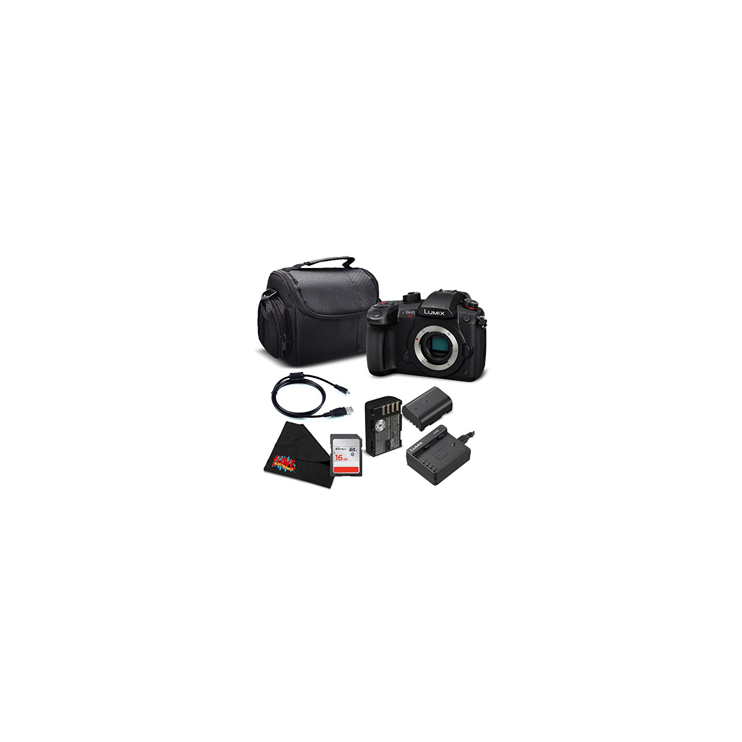 Panasonic Lumix DC-GH5S Mirrorless Micro Four Thirds Digital Camera DC-GH5S - Silver Level Bundle- International Version