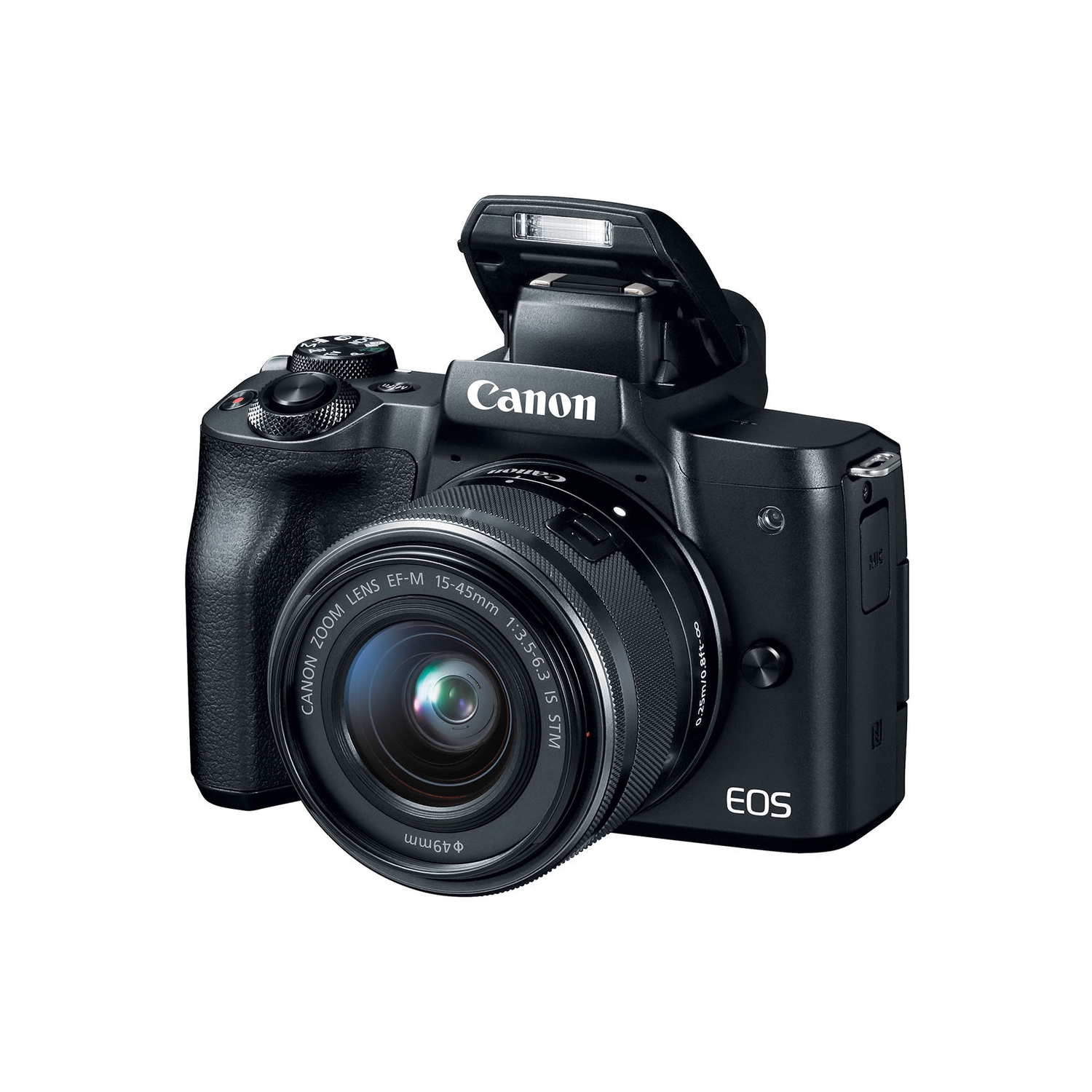 Canon EOS M50 Mirrorless Camera W/ 15-45mm Lens Black 2680C011 - Basic Bundle