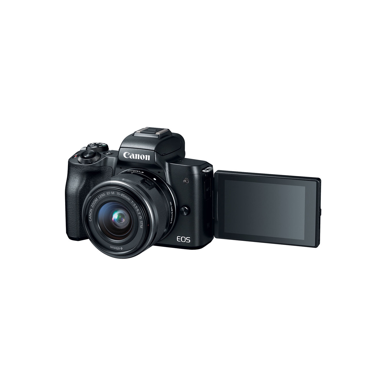 Canon EOS M50 Mirrorless Camera W/ 15-45mm Lens Black 2680C011 - Basic Bundle