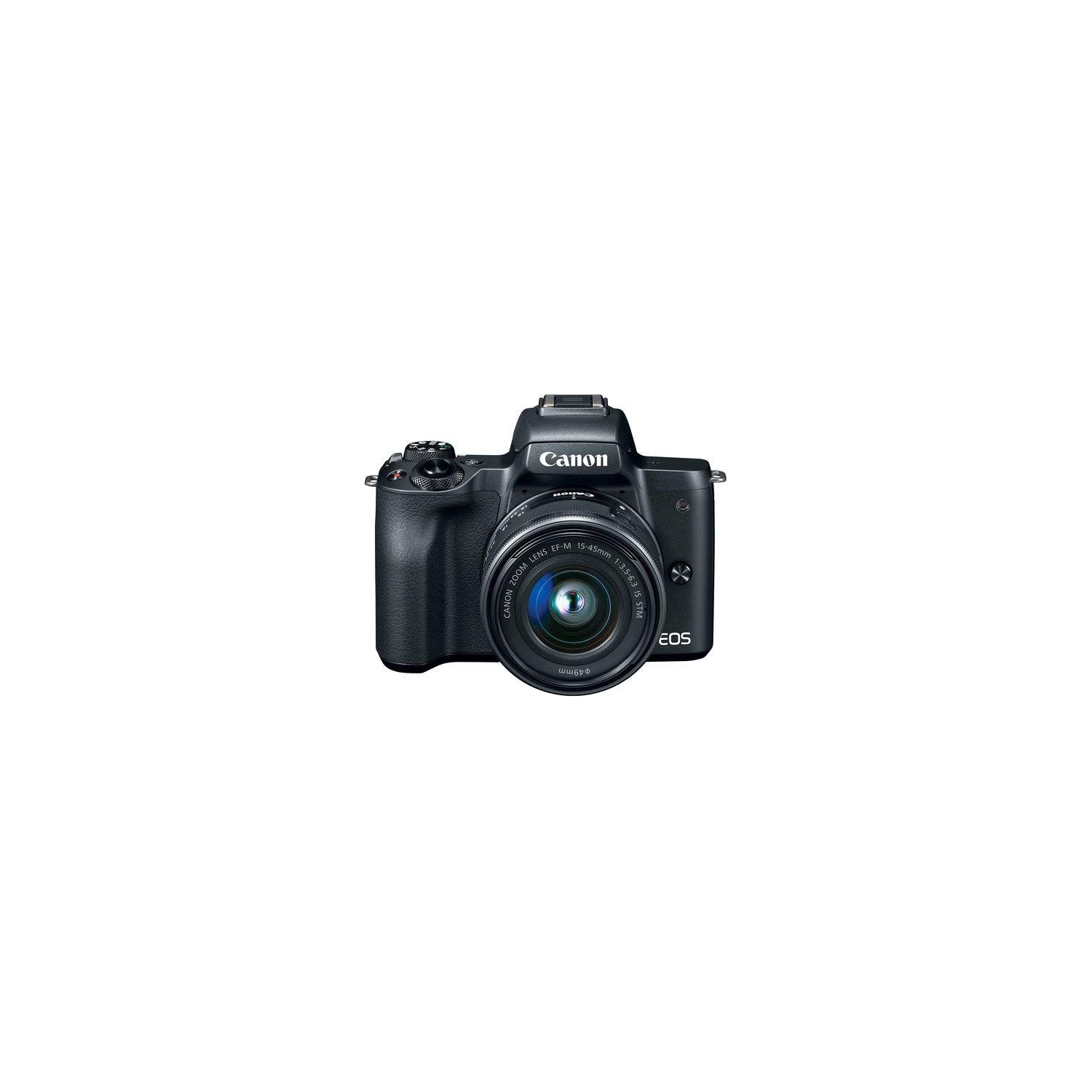 Canon EOS M50 Mirrorless Digital Camera with 15-45mm Lens (2680C011) W/Bag, Extra Battery, LED Light