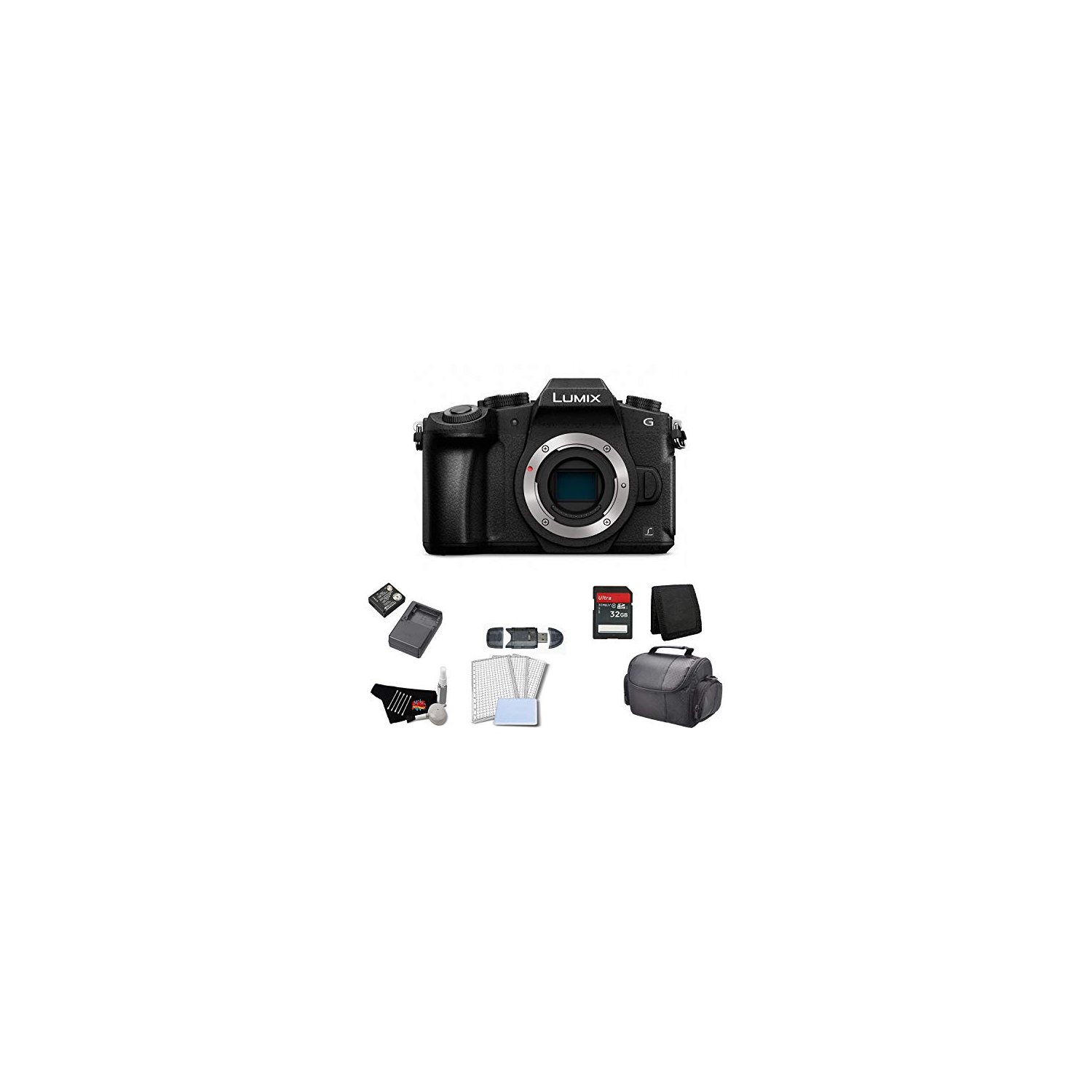Panasonic Lumix DMC-G85 Mirrorless Micro Four Thirds Digital Camera Bundle with 32GB Memory Card + Replaceme