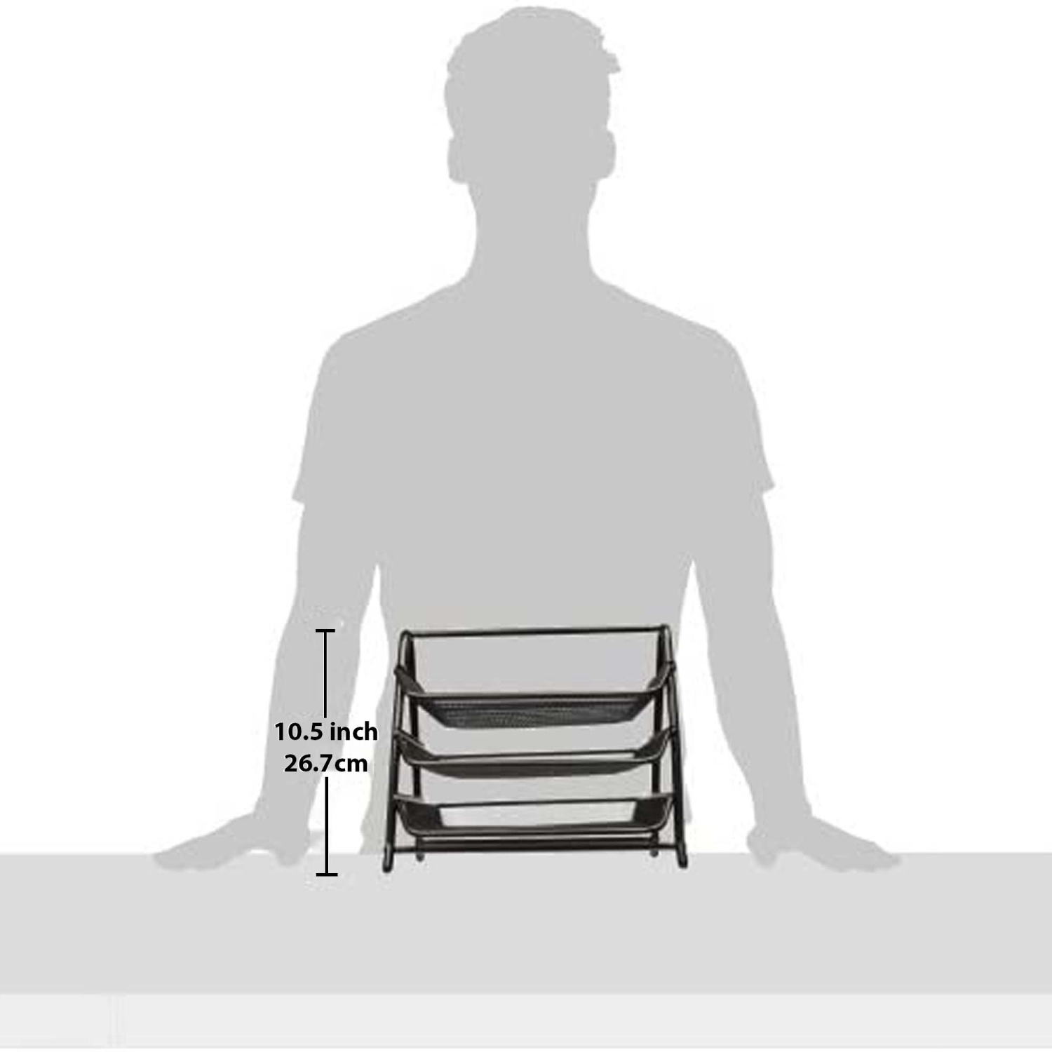 SHOPPINGALL Mesh 3 Tier Document, Letter Tray, Desk Organizer - SA-MDT1