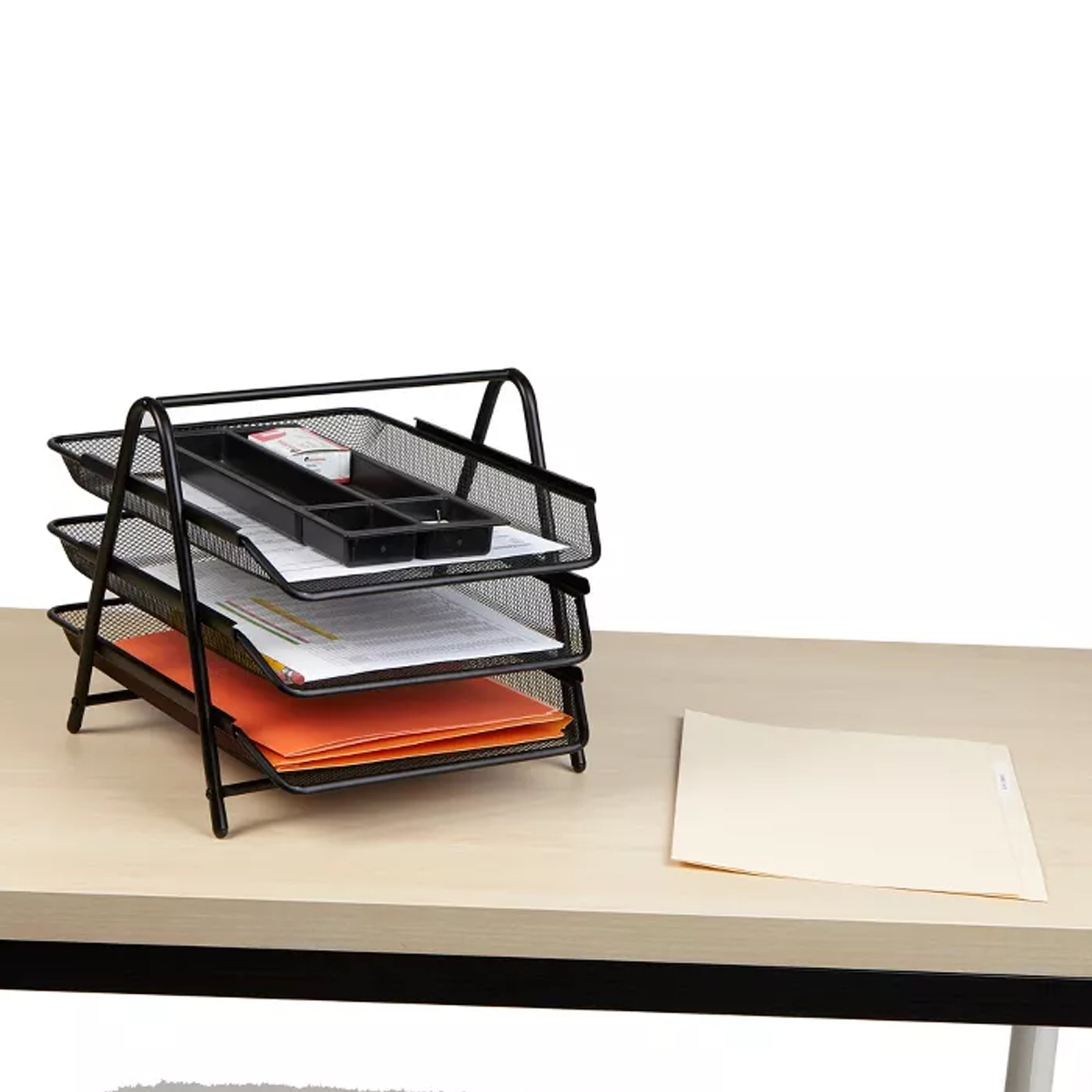 SHOPPINGALL Mesh 3 Tier Document, Letter Tray, Desk Organizer - SA-MDT1