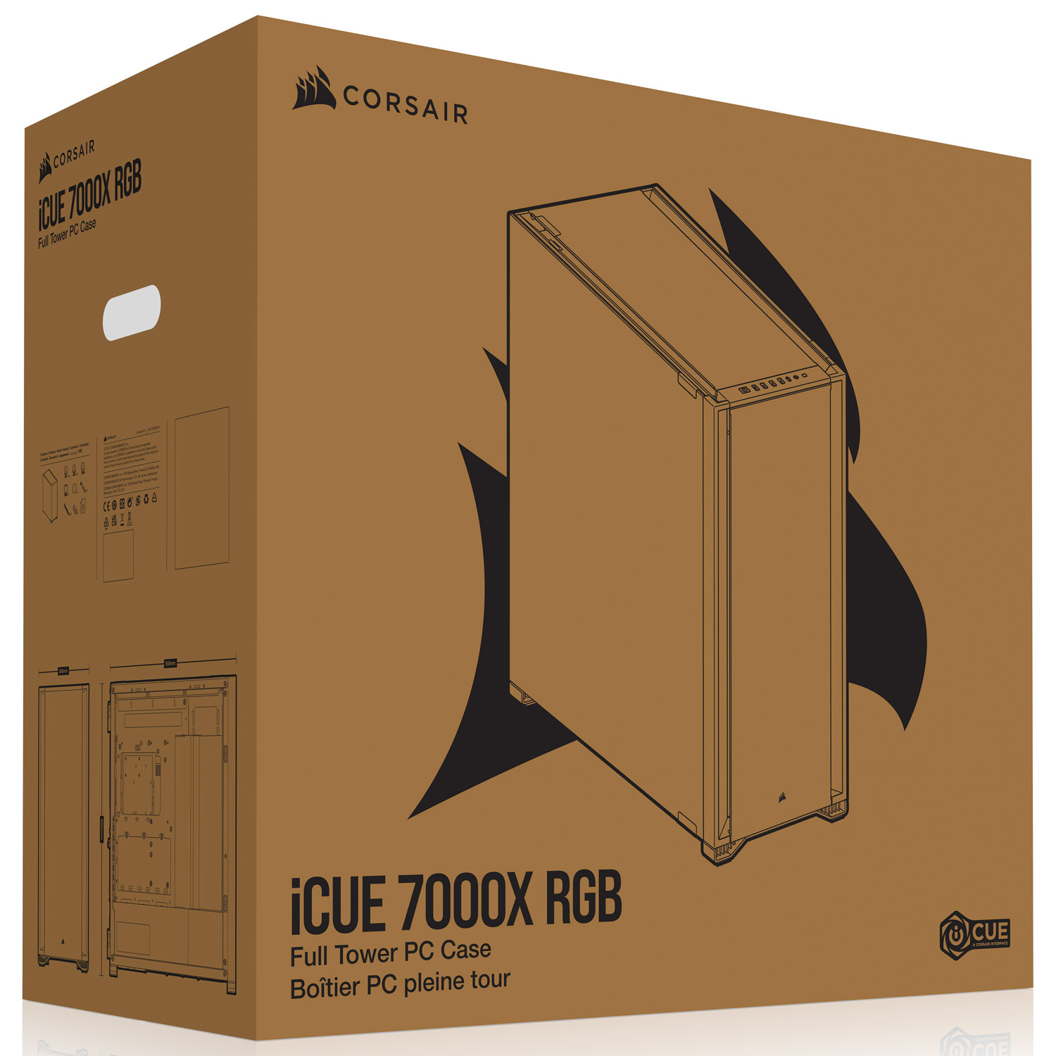 Tour d'ordinateur complète ATX RVB iCUE 7000X de Corsair - Noir