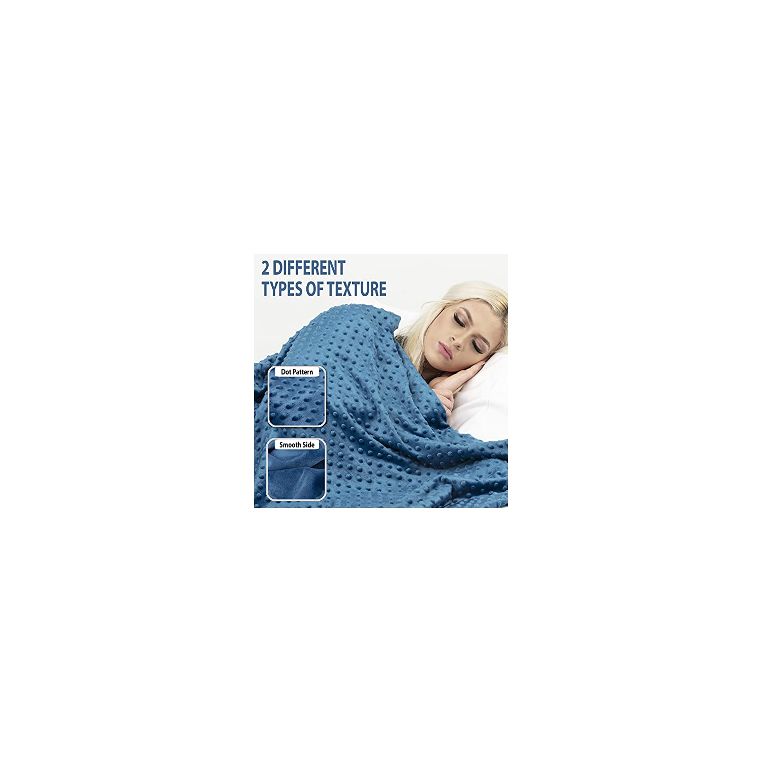 Couverture lestée pour adultes de JINAMART + housse de couette - 100 % coton avec perles en verre | Couverture lourde pour dormir au chaud ou au