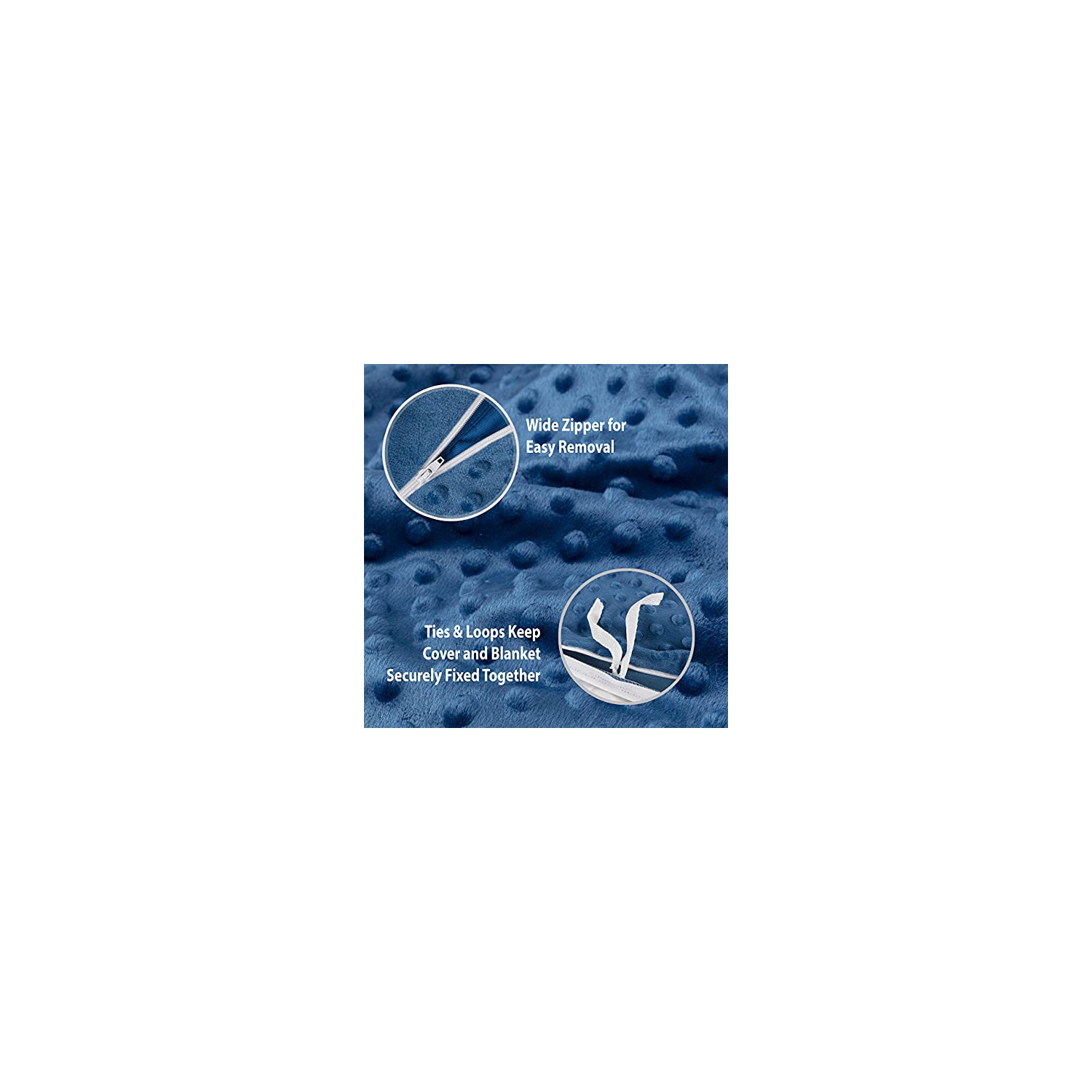 Couverture lestée pour adultes de JINAMART + housse de couette - 100 % coton avec perles en verre | Couverture lourde pour dormir au chaud ou au