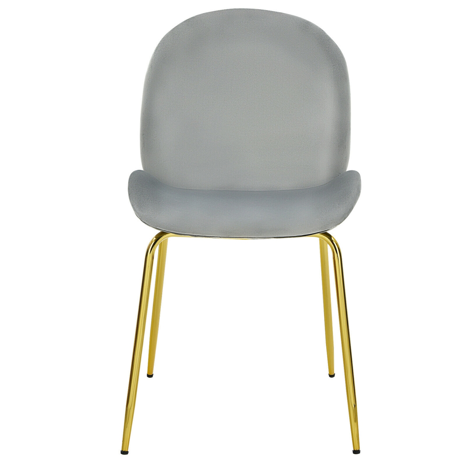 Gymax 4PCS Velvet Dining Chair Accent Leisure Chair Armless Side Chair