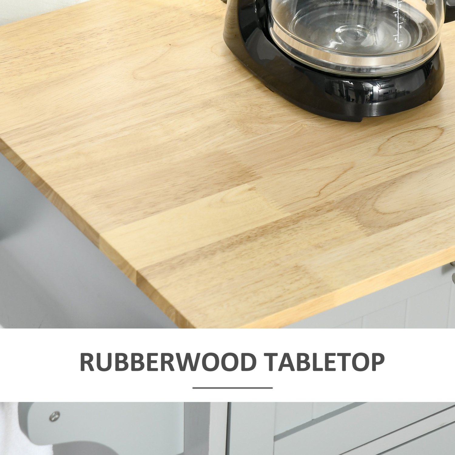 Îlot de cuisine à roulettes de 48 po de HOMCOM, chariot de cuisine sur roulettes avec 2 tiroirs de rangement, 3 armoires de porte et support à