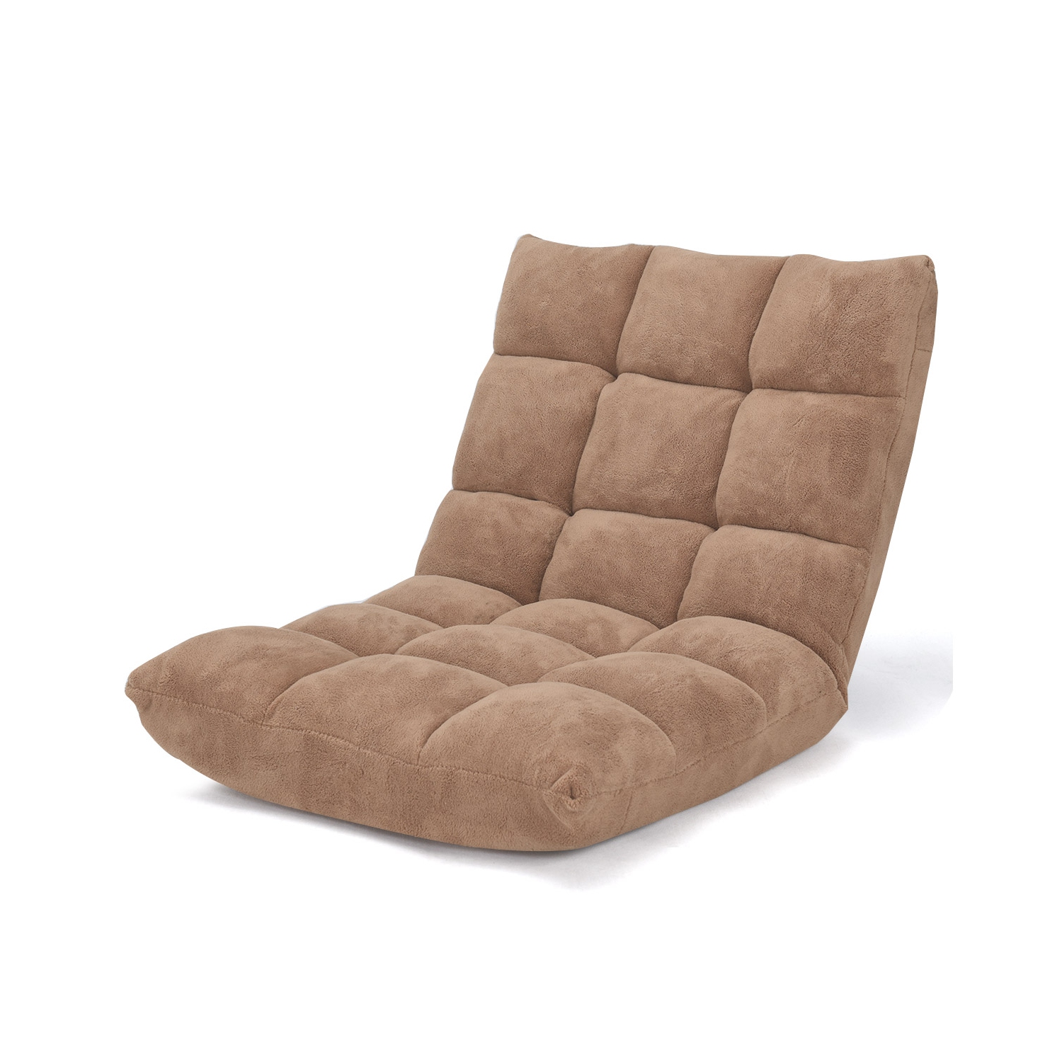 Topbuy Adjustable 14-Position Floor Chair,Padded Gaming Chair Lazy Recliner