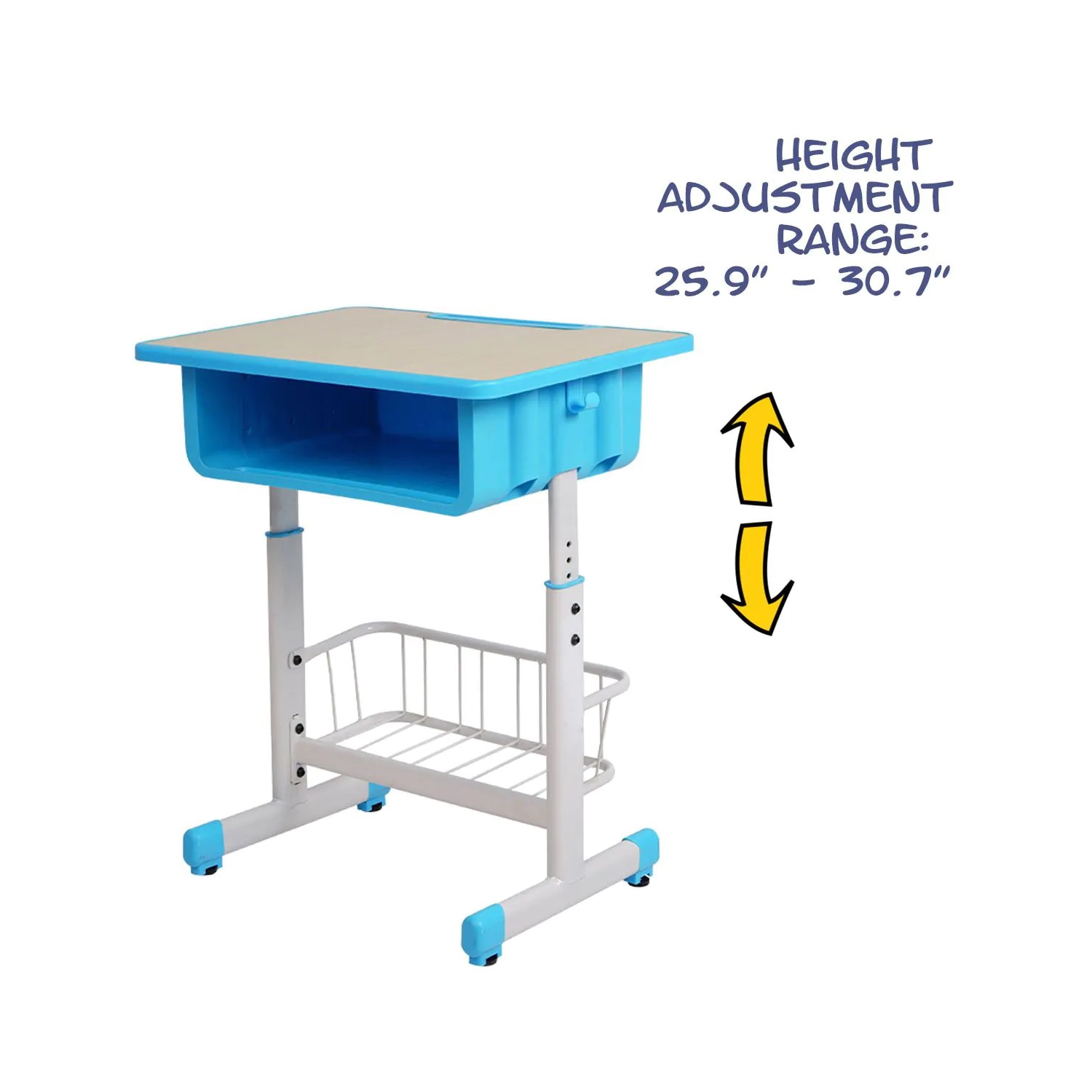 Boost Industries Kids Desk QD60-BLU Height Adjustable Children's Desk - Refurbished (Good)
