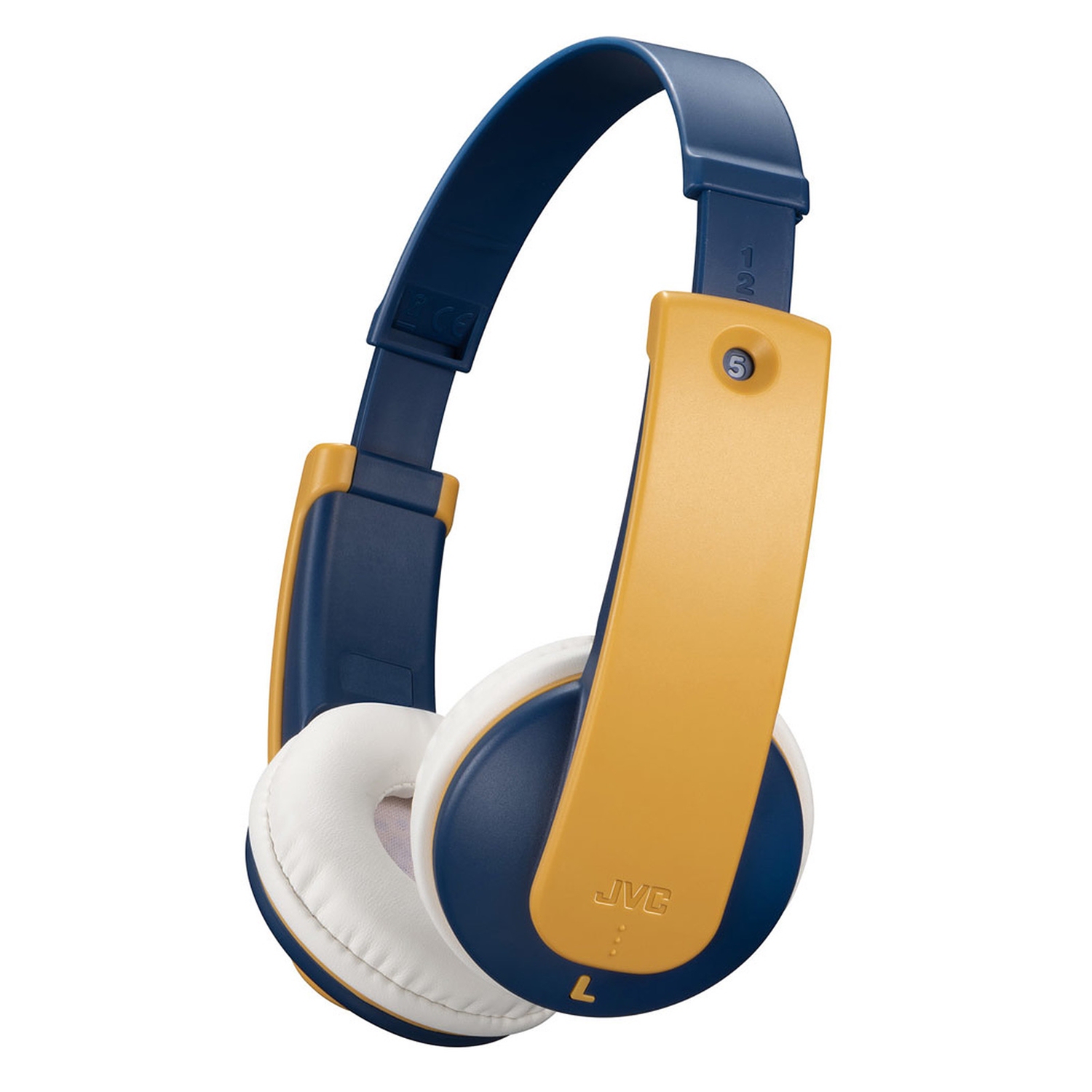 JVC - Wireless Headphones for Children, Bluetooth 5.0, Safe Volume Limiter, Blue and Yellow