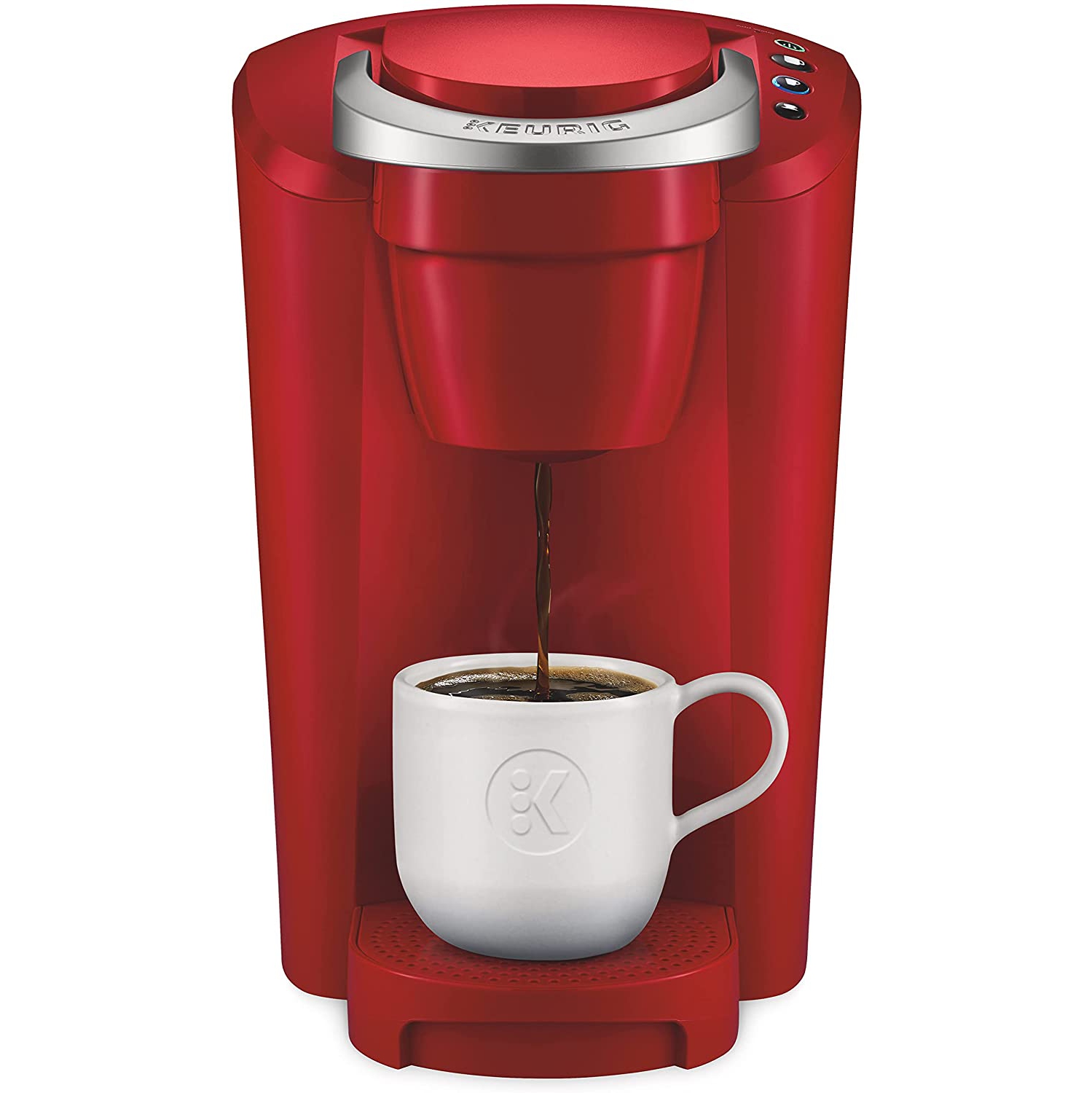 Keurig K-Compact Single Serve K-Cup Pod Coffee Maker, With Slim Removable Reservoir, Energy Efficient, Red