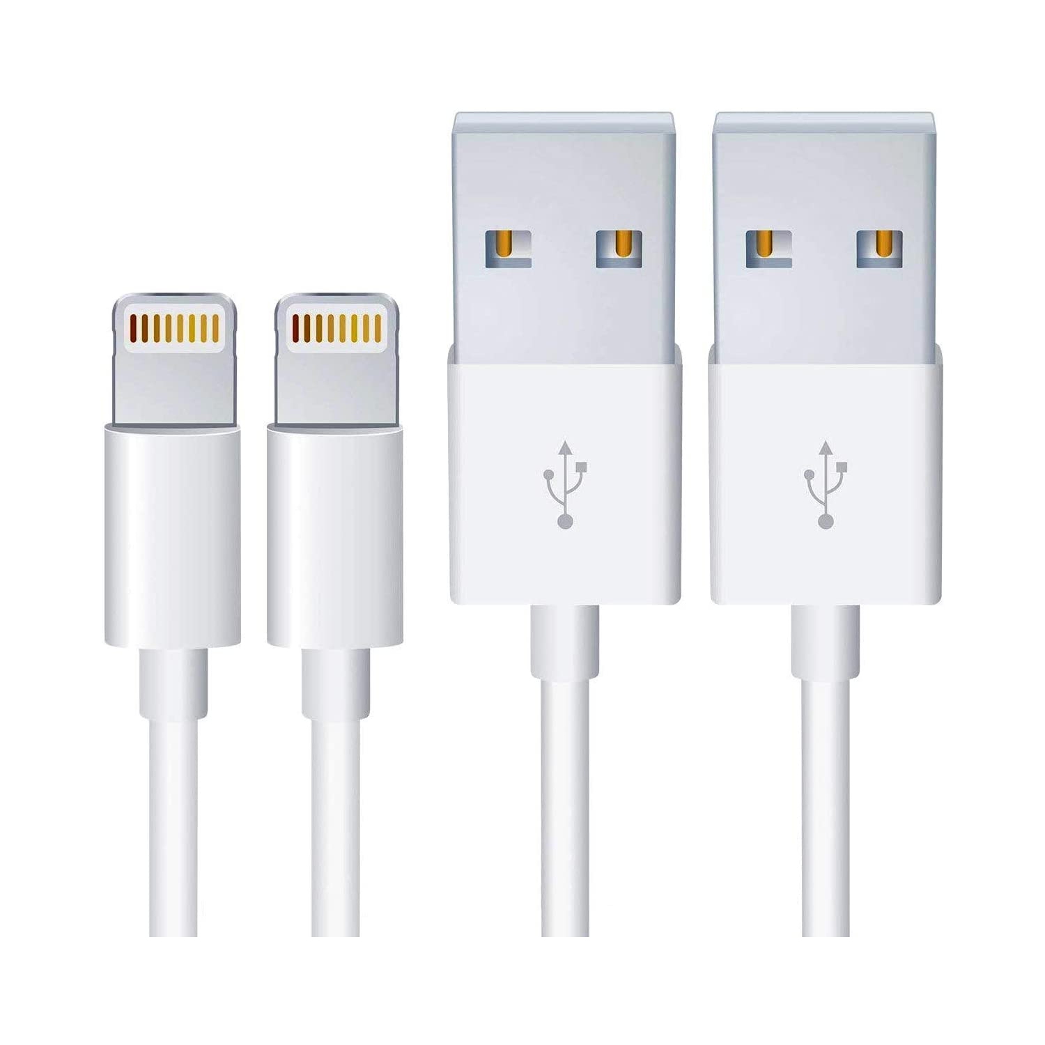 (CABLESHARK)[2 Packs] (3.3Ft / 1m) CERTIFIED COMPATIBLE With iPhone iPad Charging Charger Cord Lightning to USB Cable for Apple iPad iPhone 11/X/8/7/6/Plus/5s/5c/SE(FREE SHIPPING)