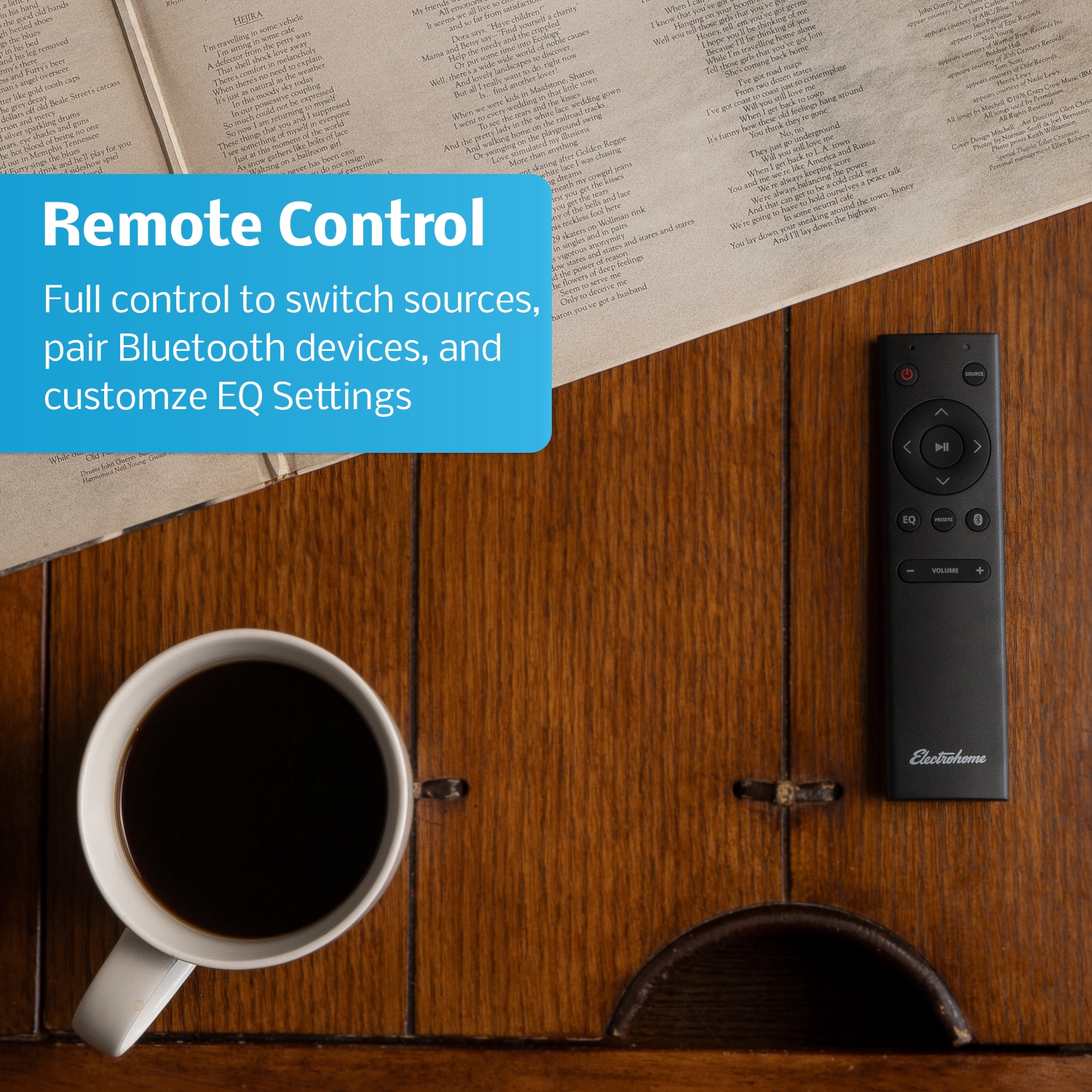 Tourne-disque vinyle rétro Kingston d’Electrohome, tourne-disque radio Bluetooth CD aux. USB vinyle vers MP3, Trousse de nettoyage pour disques