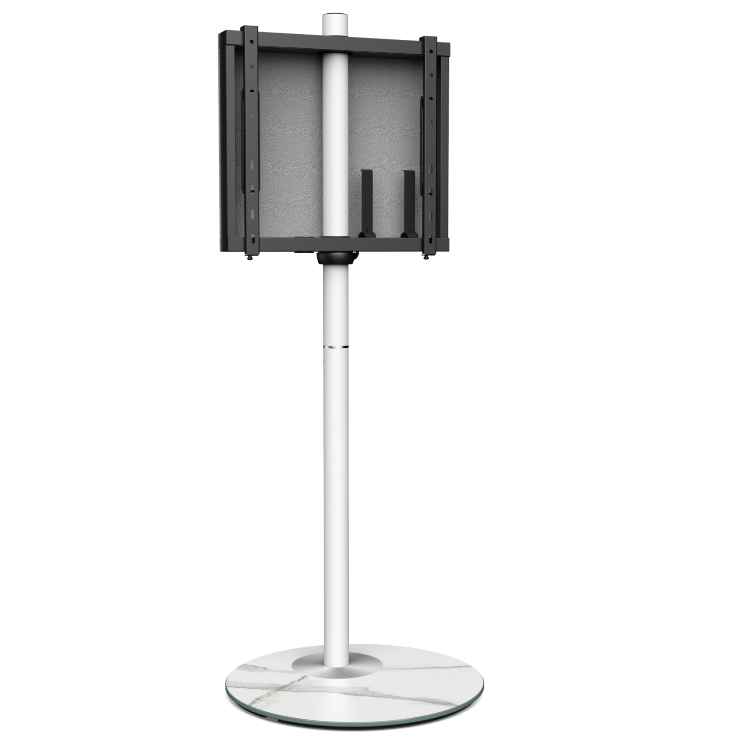 FITUEYES White TV Stand for 32 to 60 inch TV Modern Style Floor TV Stand with Mount and Marble Textured Glass Base Max VESA 400x400 mm