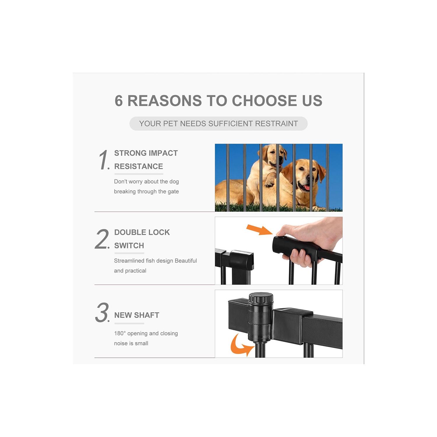 5 Panel DIY Foldable Metal Pet Playpen Baby Safety Gate Christmas Tree Fireplace Fence Stair Barrier, Hearth Gate BBQ Pet Safety Gate