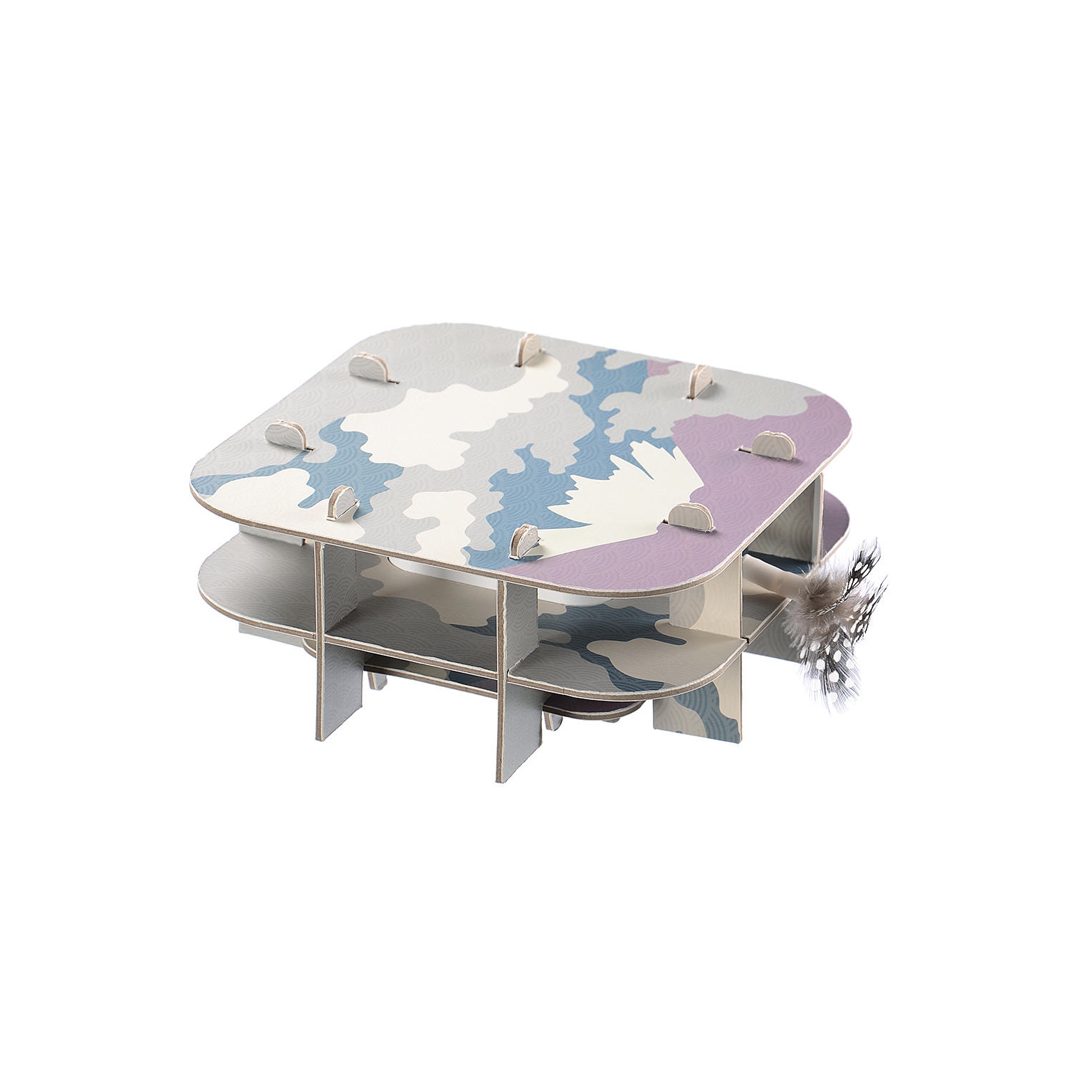 Jouet interactif auto-Shut Off Smart pour chat, jouet électronique interactif Ambush pour chat avec plume rotative pour Kitty de jeu d’entraînement