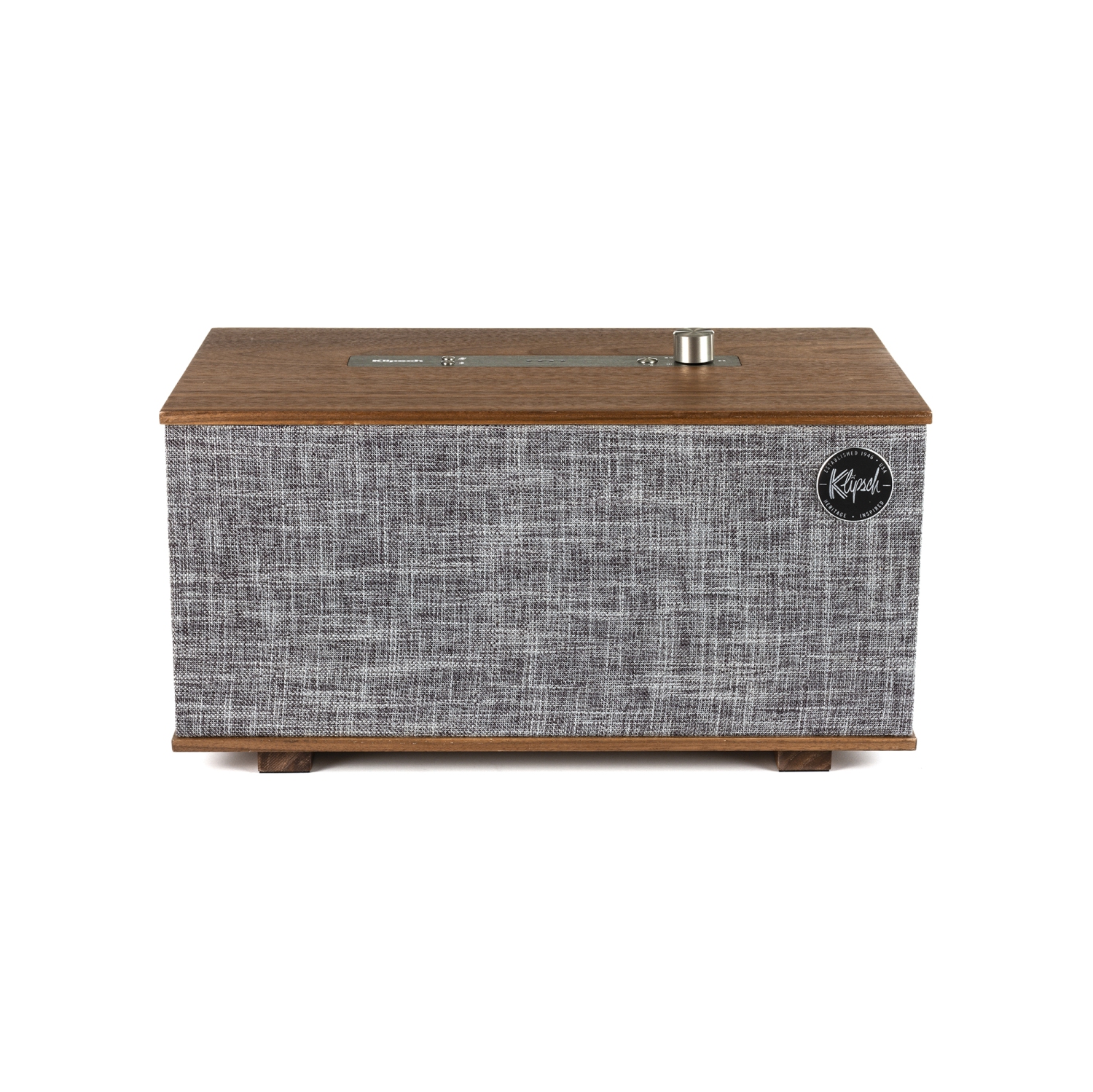 Klipsch Les trois haut-parleurs sans fil Bluetooth avec assistant Google - Noyer + Kit de nettoyage d'écran tactile antibactérien en prime