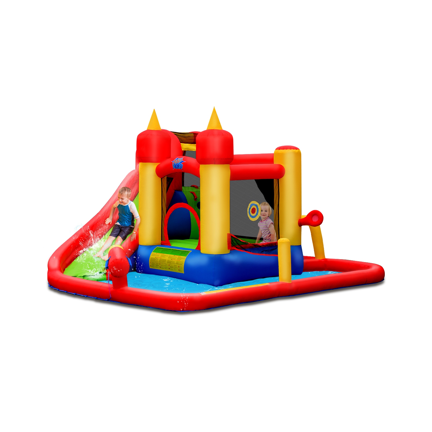 Topbuy Inflatable Water Slide Jumping Bounce House for Kids
