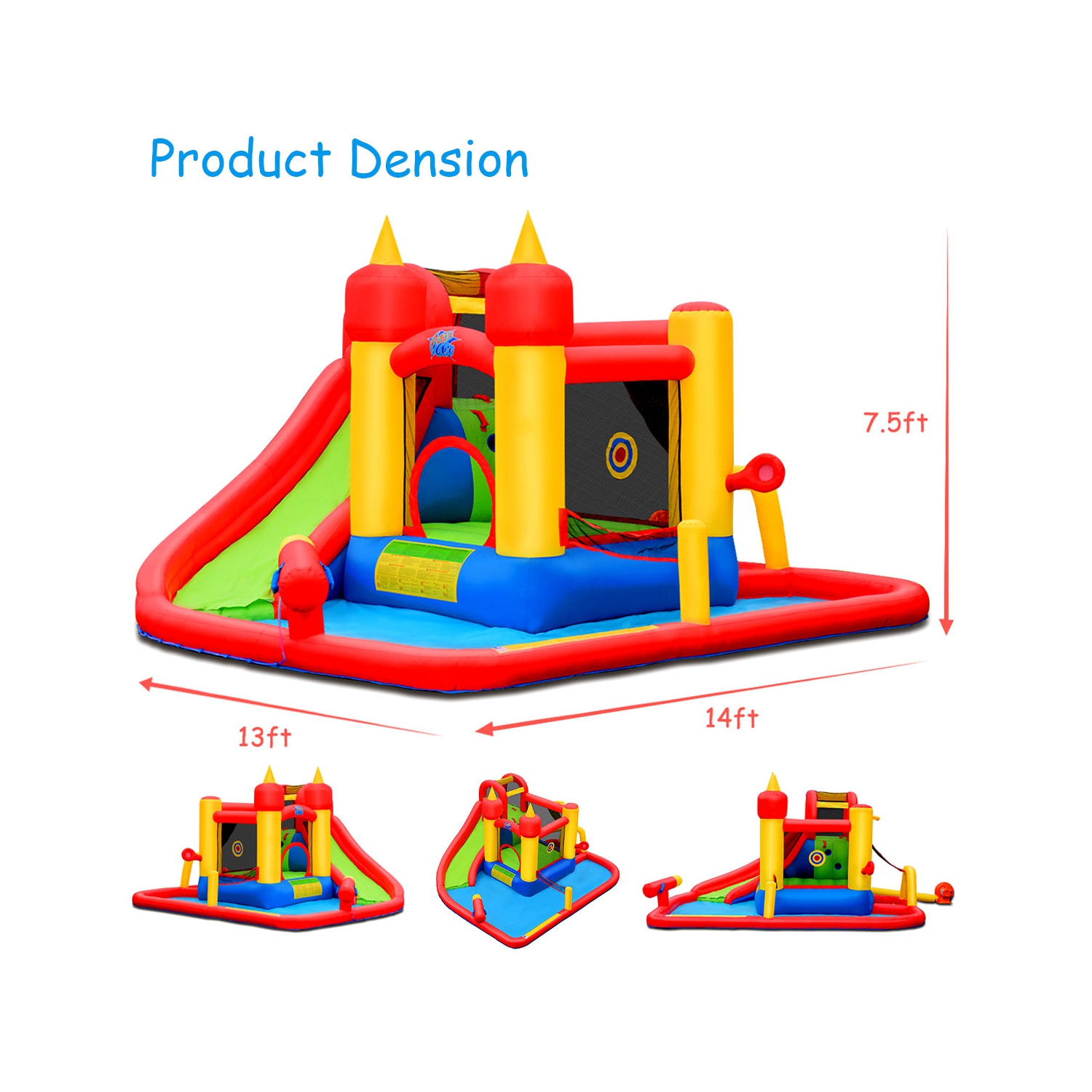 Topbuy Inflatable Water Slide Jumping Bounce House for Kids
