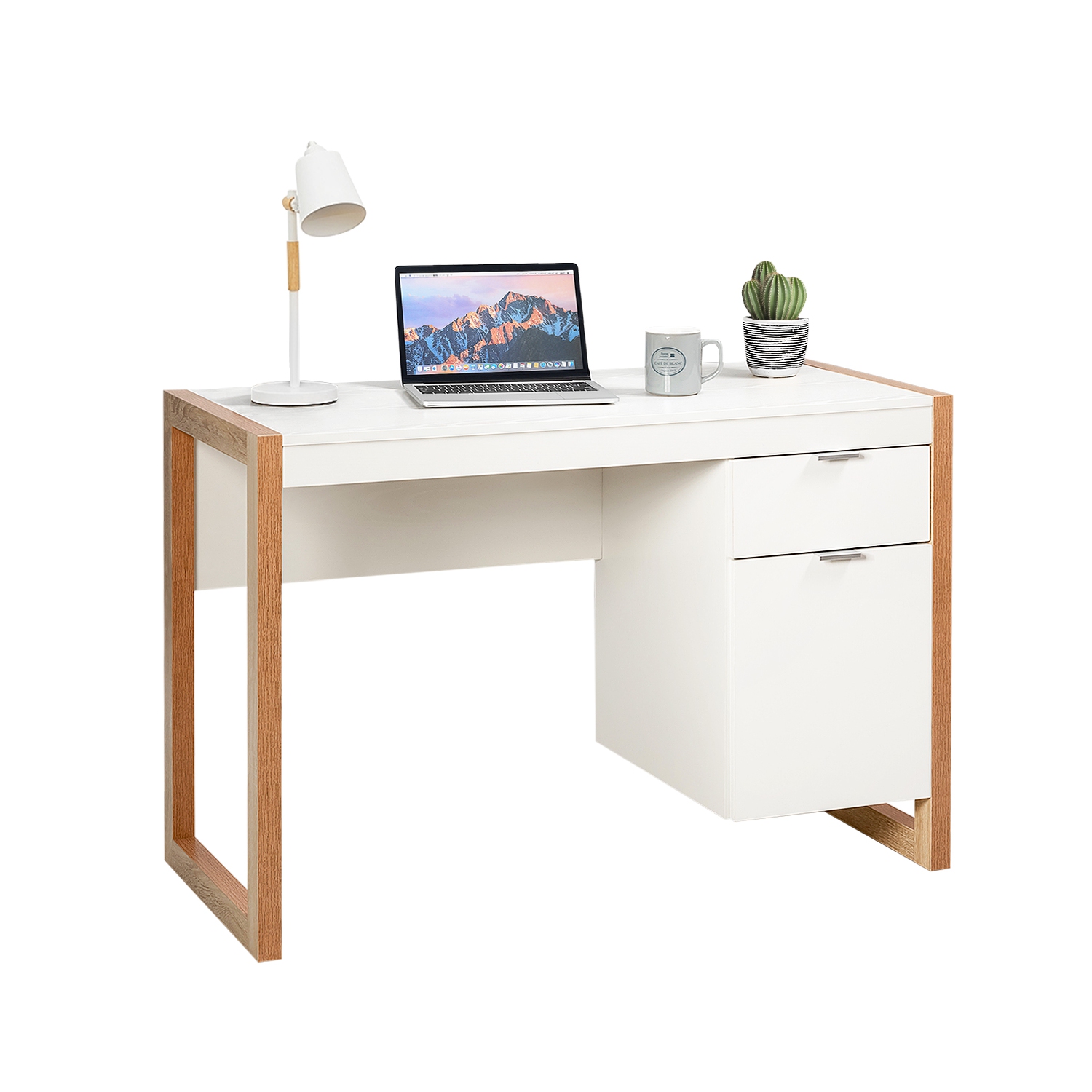 Computer Desk PC Laptop Table Working Station W/ Storage Drawer & Cabinet