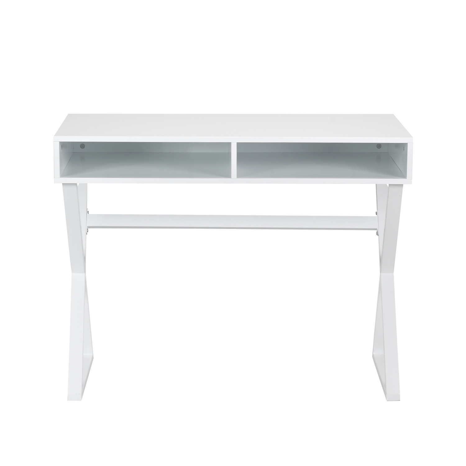 Table d’ordinateur moderne avec 2 compartiments de rangement, collection Writing Desk et maquillage de TopBuy