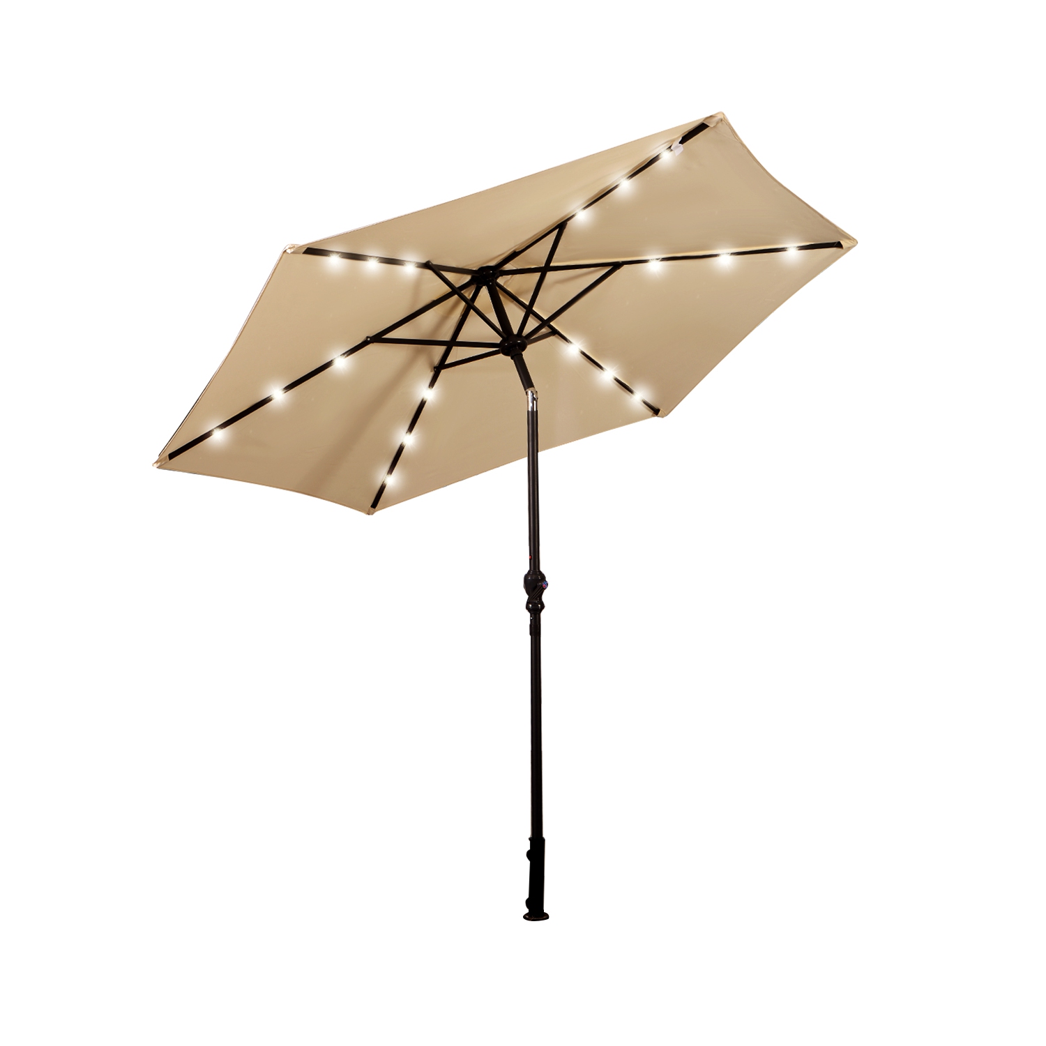 TopBuy – Paraté de patio extérieur de 9 po avec éclairage à DEL beige/bourgogne/brun/bleu/orange