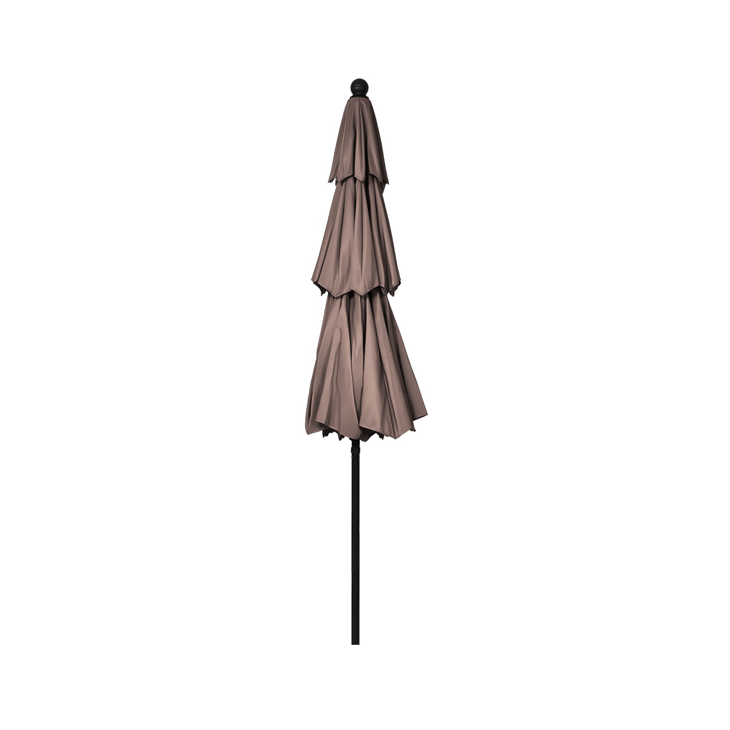 Parasol de patio à inclinaison automatique Topbuy avec double évent beige/bourgogne/Havane/Orange