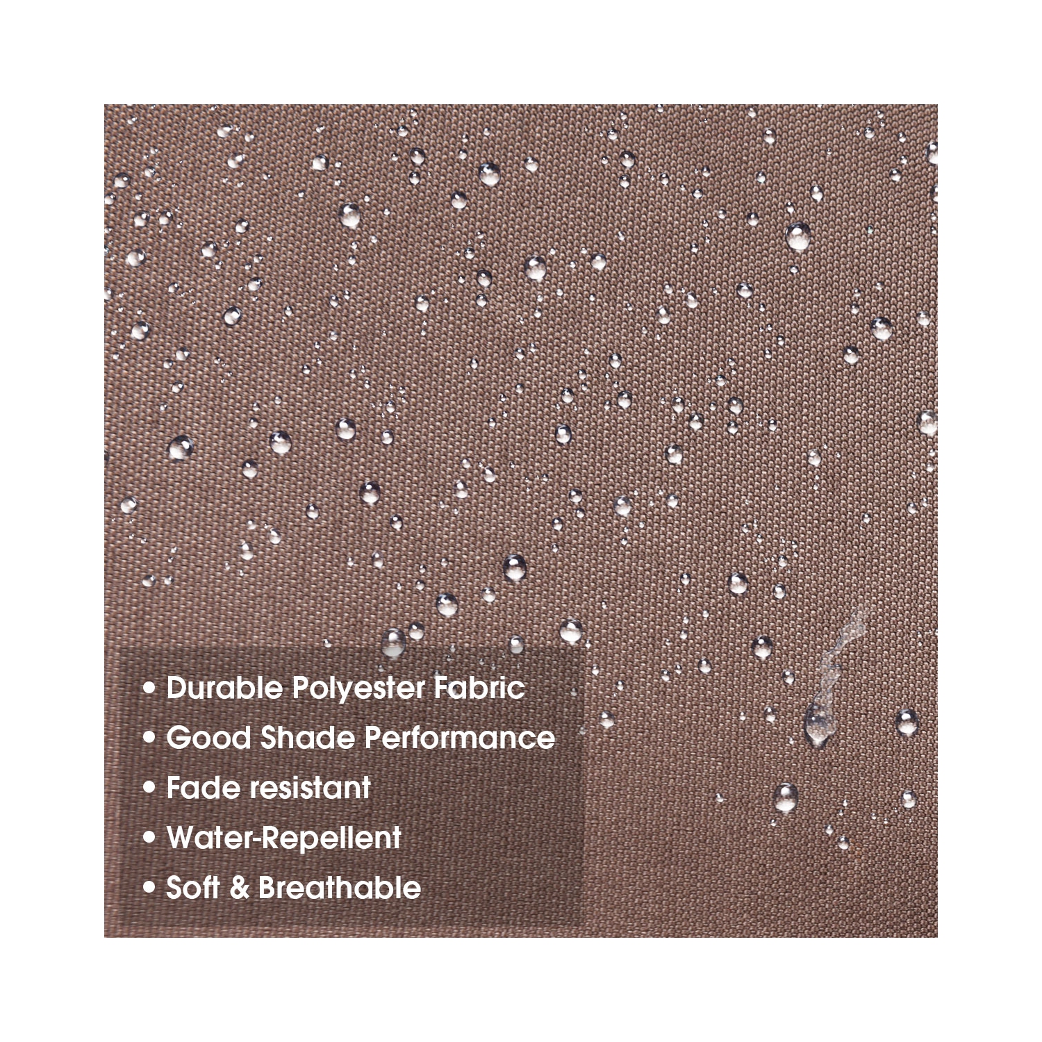 Parasol de patio à inclinaison automatique Topbuy avec double évent beige/bourgogne/Havane/Orange